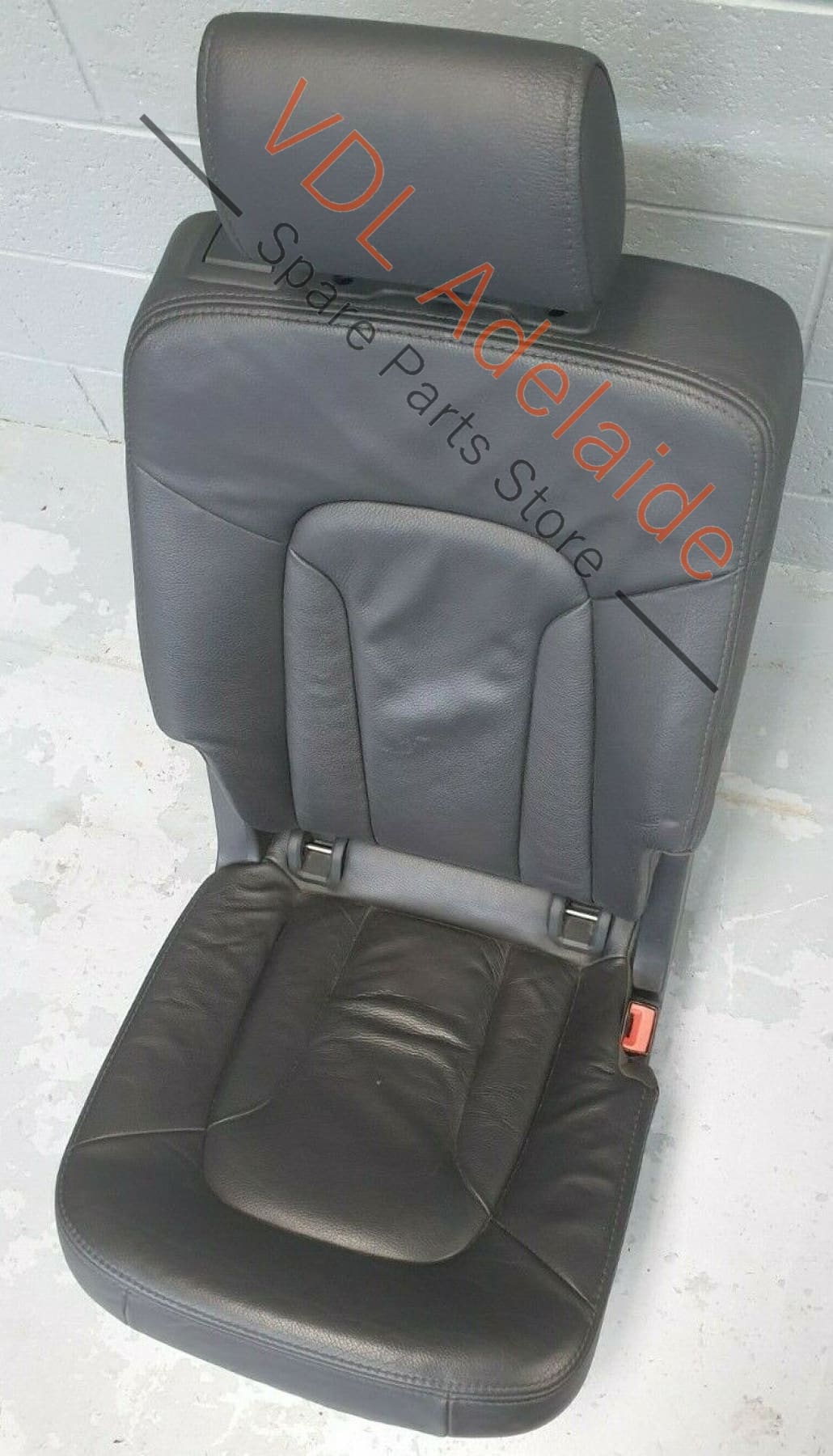 Audi Q7 4L 2nd Row Right Passenger Back Seat Rear Black Leather 65xxxkm ROS - Image 3