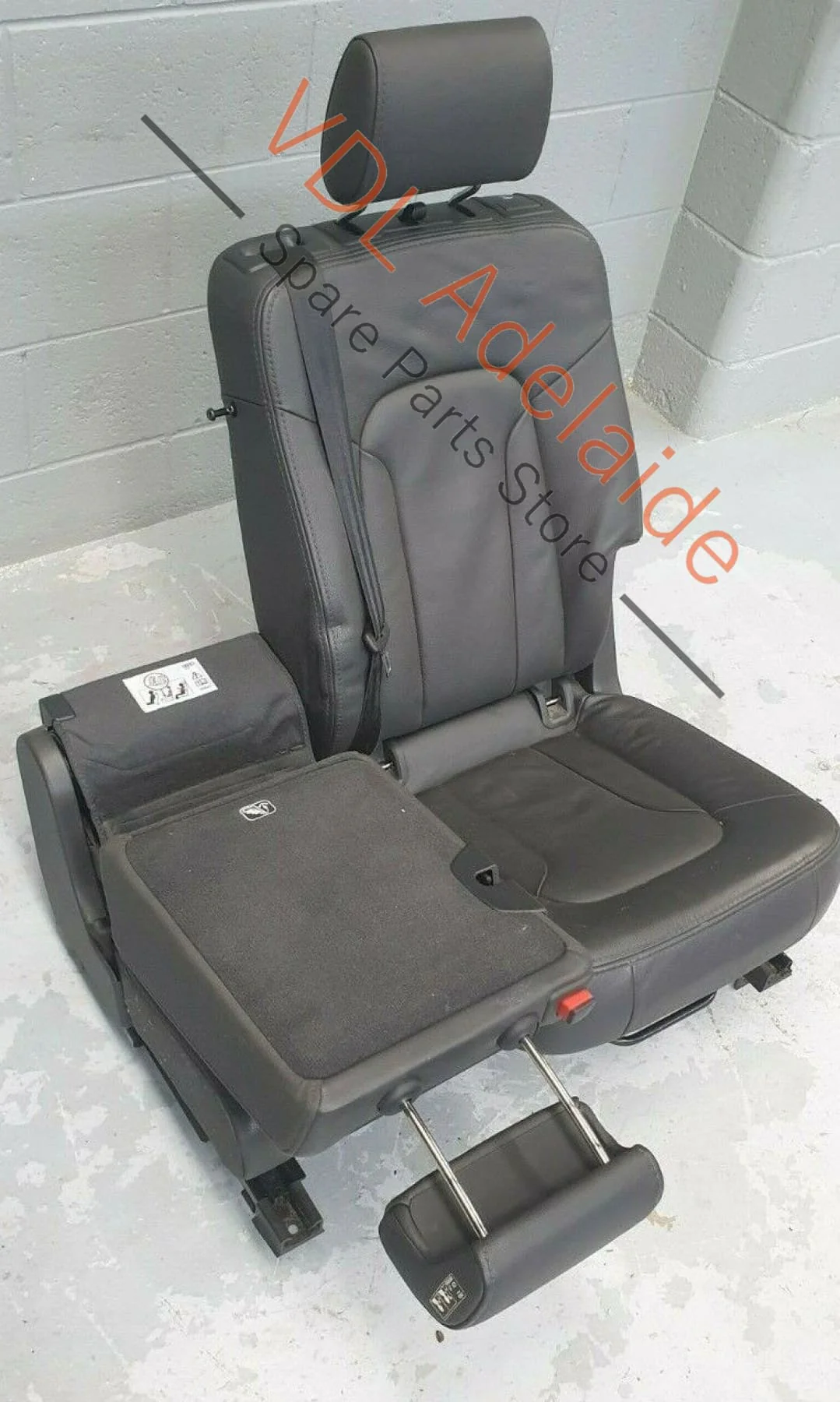 Audi Q7 4L 2nd Row Left Passenger Back Seat Rear Black Leather 65xxxkm ROS - Image 2