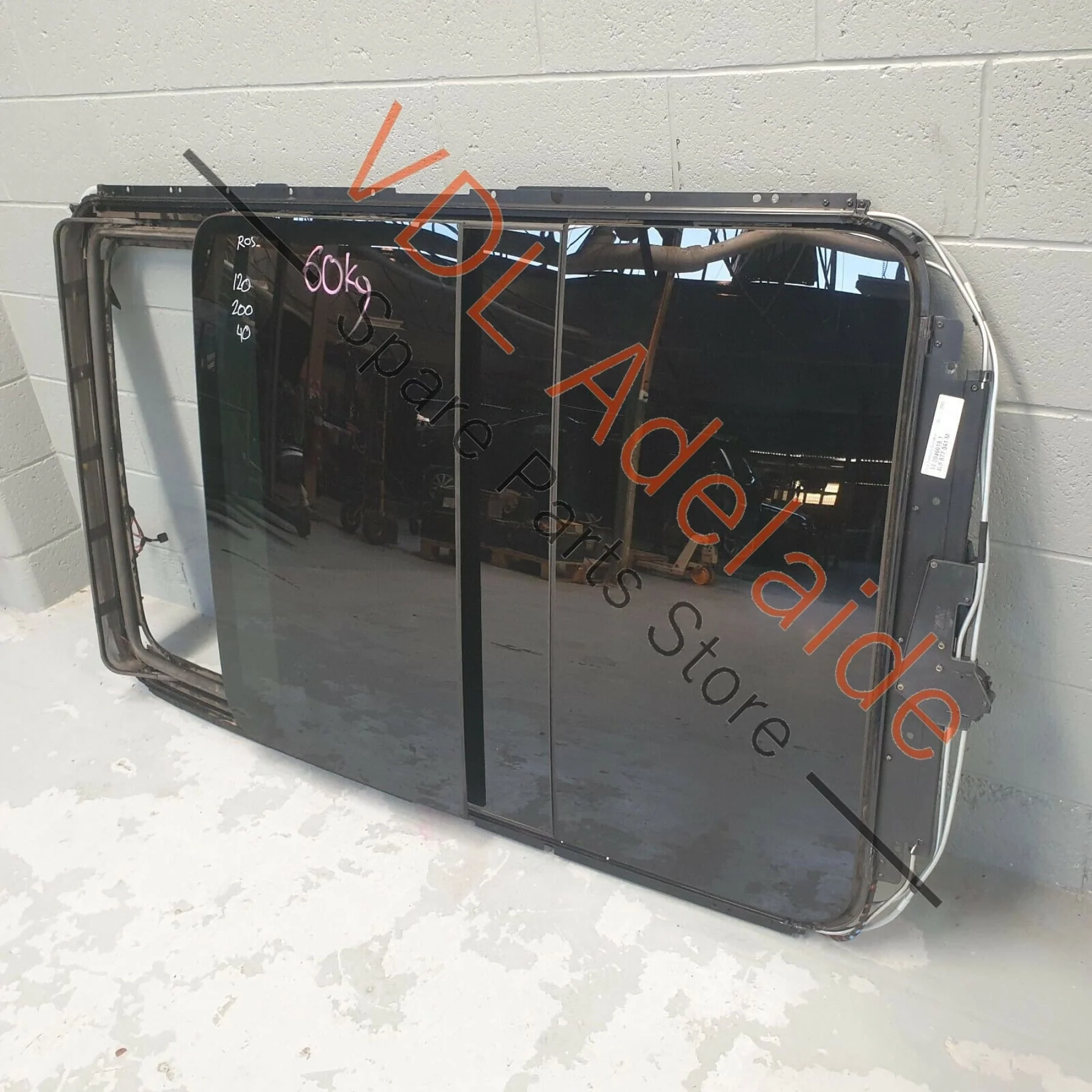 Audi Q7 4L Complete Glass Panoramic Sliding Sunroof Assembly ROS