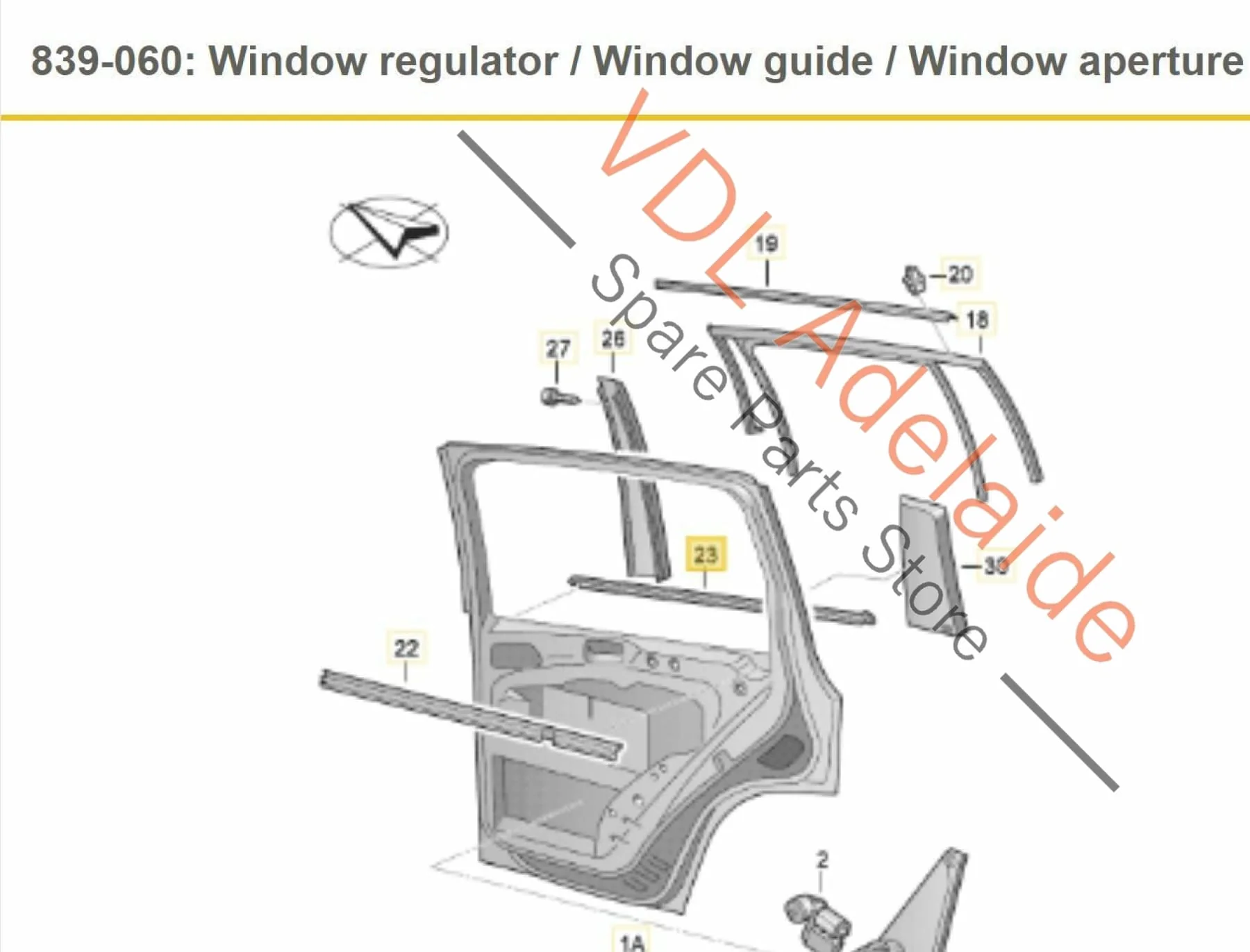 VW Tiguan R 5N Rear Right Exterior Window Seal Chrome Trim Moulding JES2 - Image 2