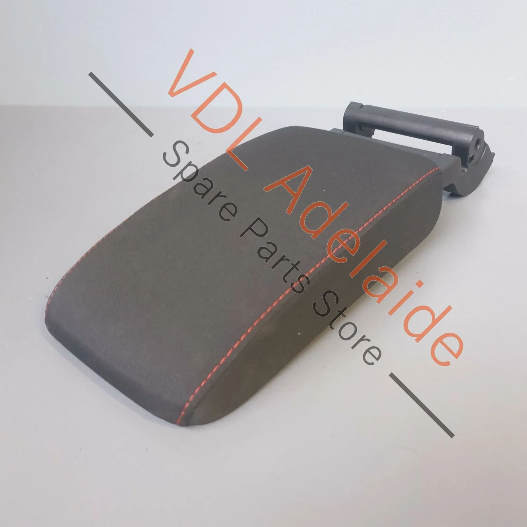 VW Golf GTi Mk6 Middle Arm Rest Cloth Black w Red Stitching NOR8 - Image 2