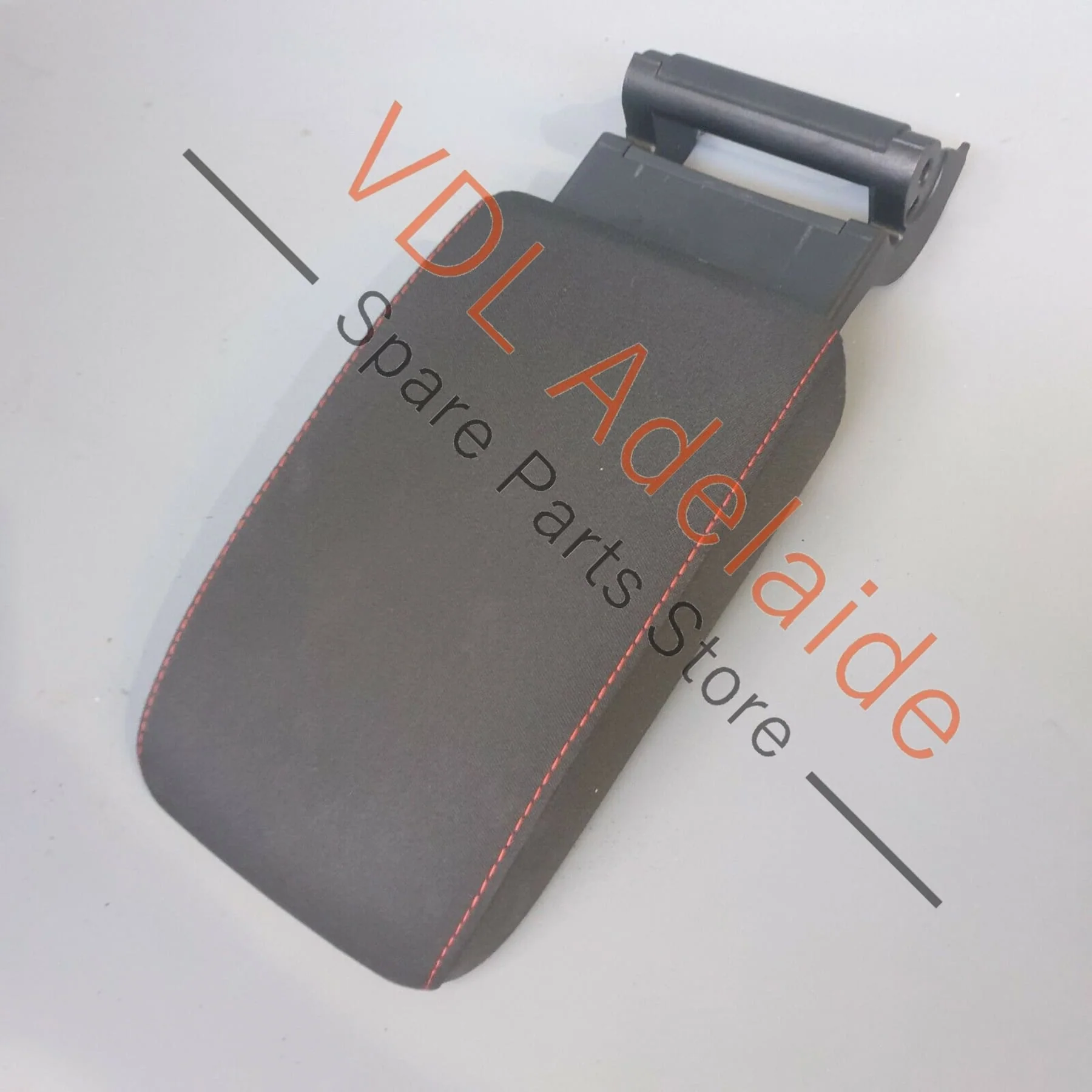 VW Golf GTi Mk6 Middle Arm Rest Cloth Black w Red Stitching NOR8 - Image 4