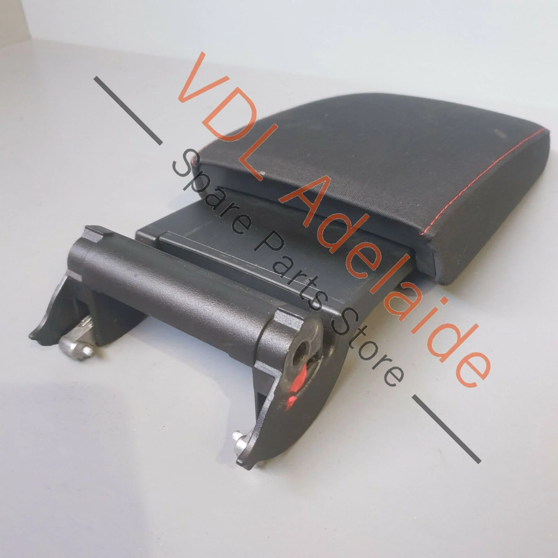 VW Golf GTi Mk6 Middle Arm Rest Cloth Black w Red Stitching NOR8 - Image 6