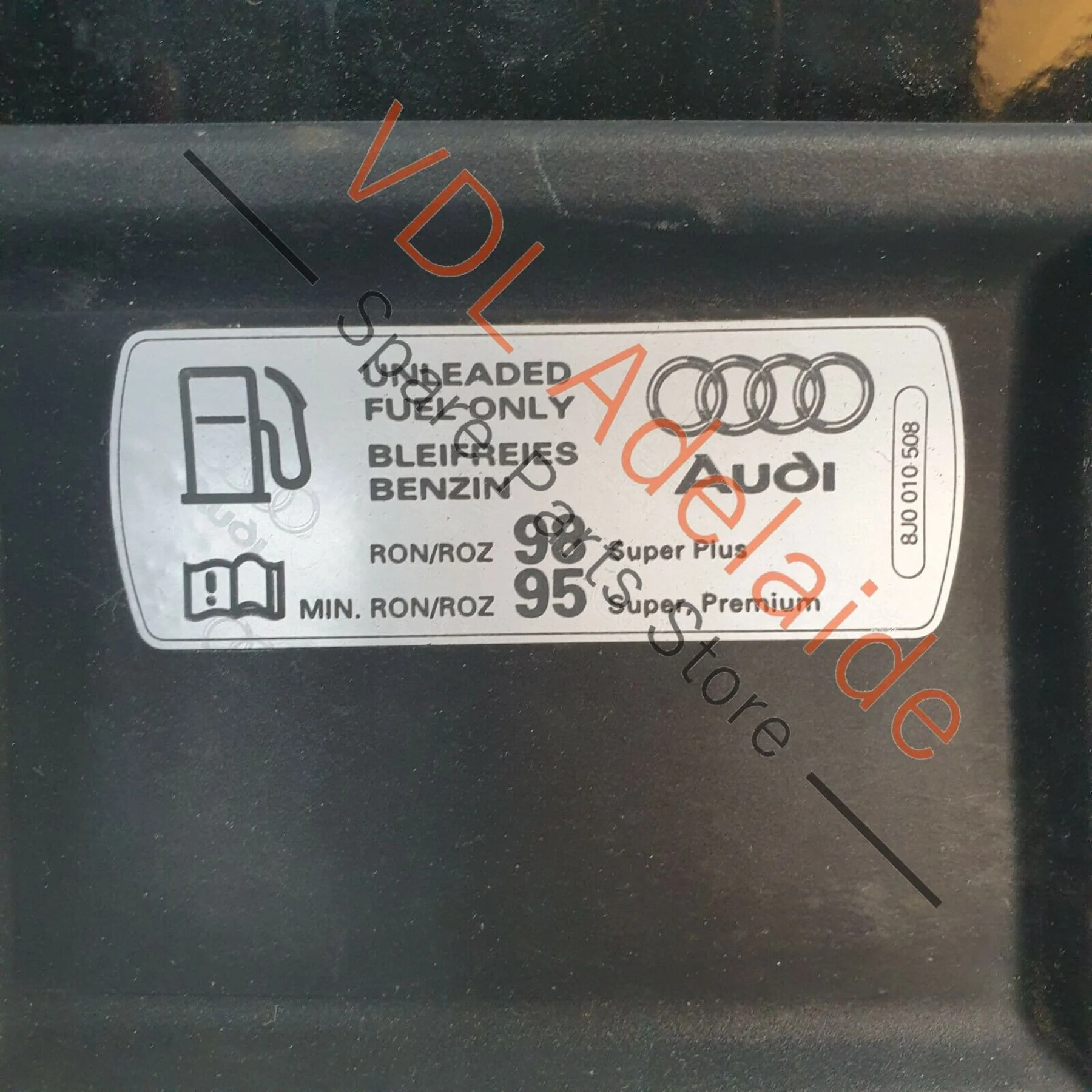 Audi RS3 8V Sportback Fuel Filler Flap Cap Door Mythos Black 8V4809906 - Image 6