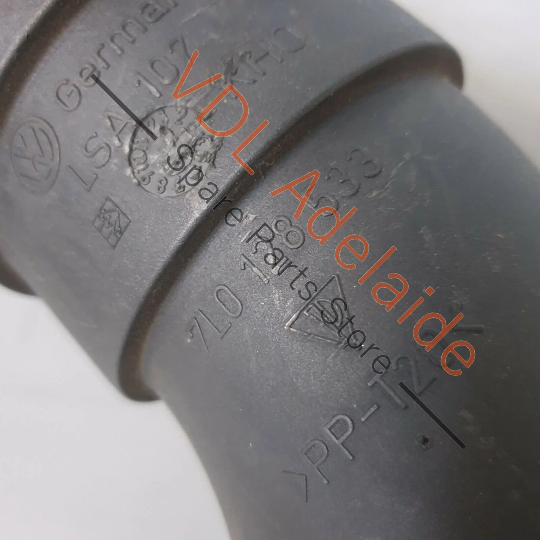 VW Touareg 7L V10 5.0L Left Side LHS Air Mass Meter Filter Intake Pipe Duct Hose - Image 11