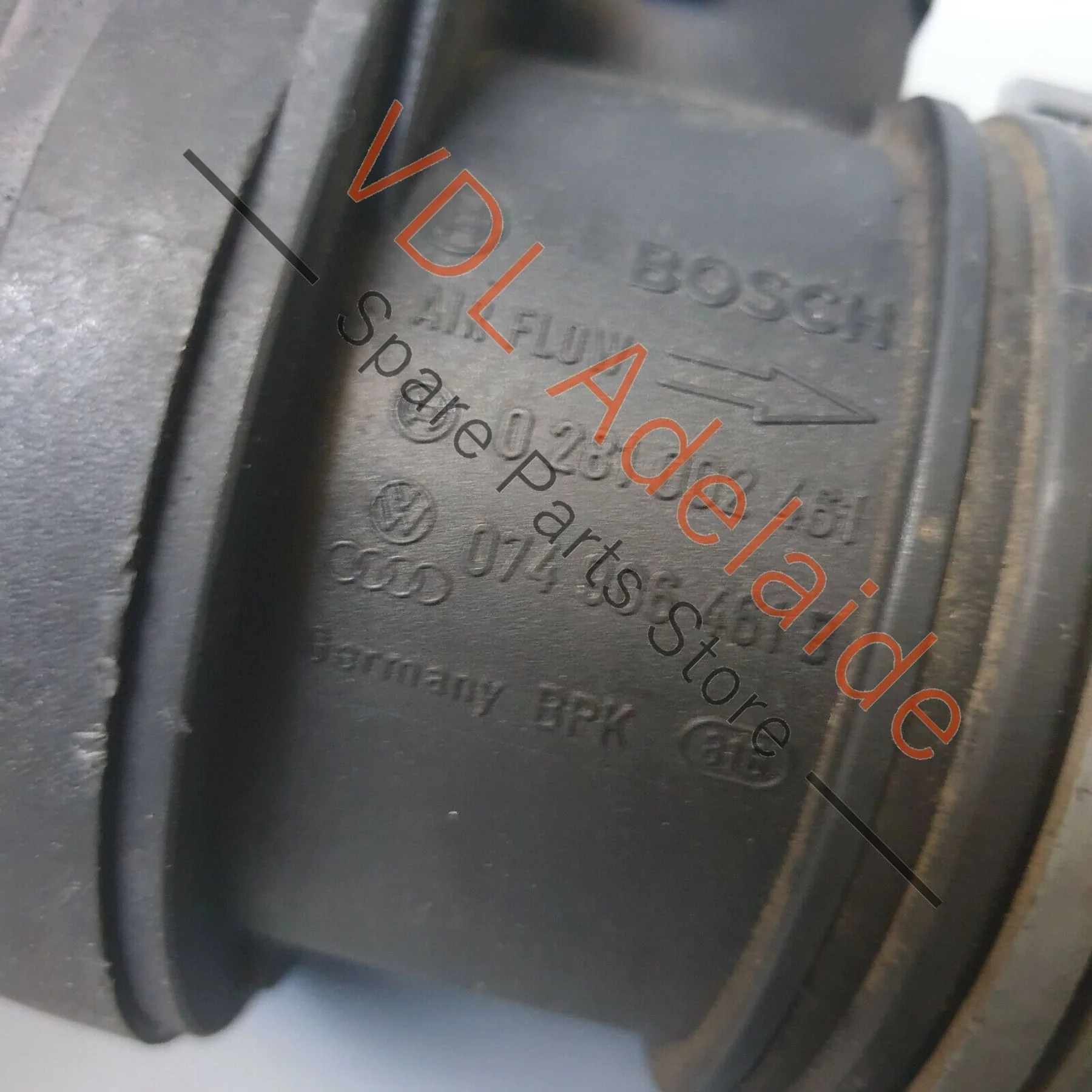 VW Touareg 7L V10 5.0L Left Side LHS Air Mass Meter Filter Intake Pipe Duct Hose - Image 12