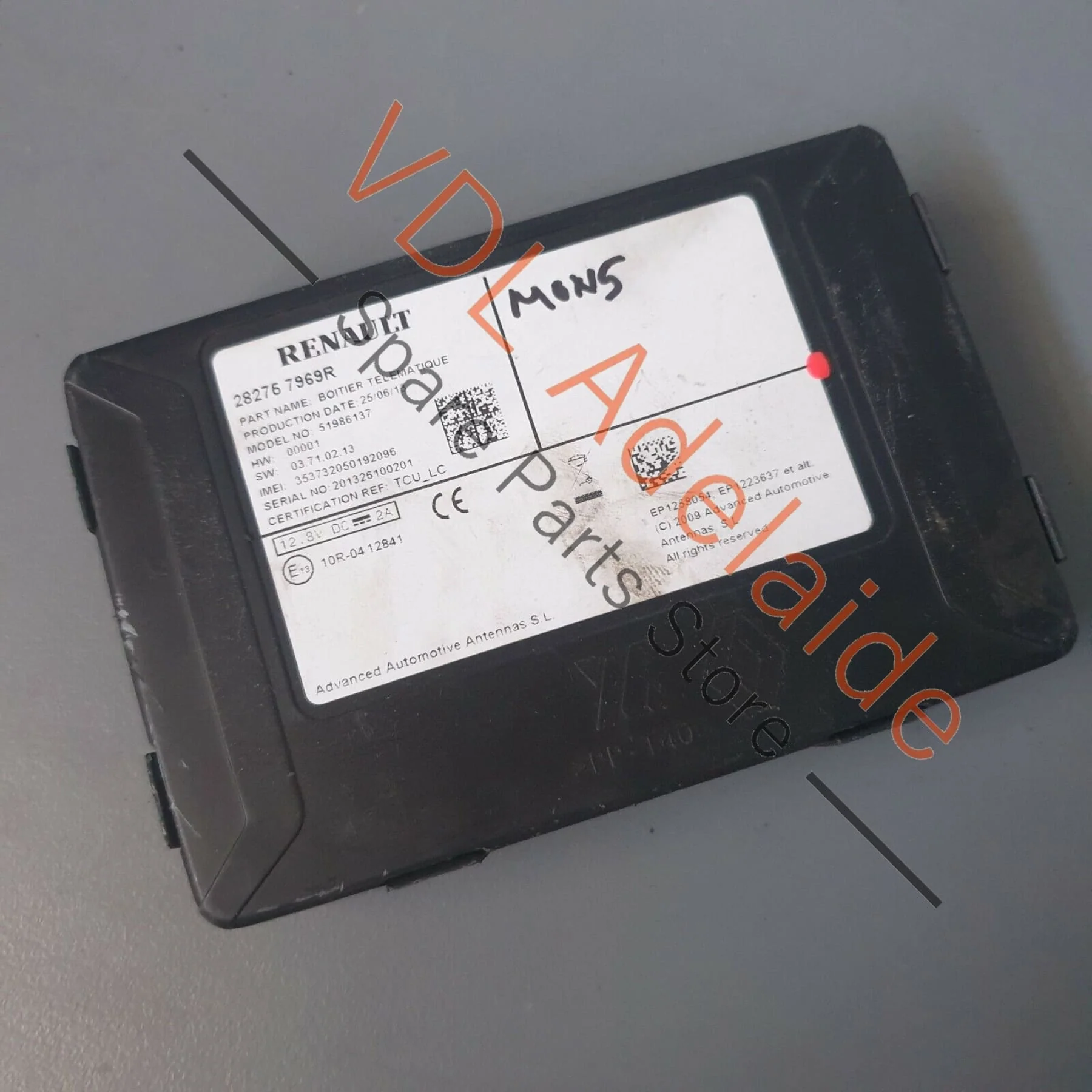 Renault Megane 3 X95 RS265 Boitier Telematique Antenna Module 282767969R MON5