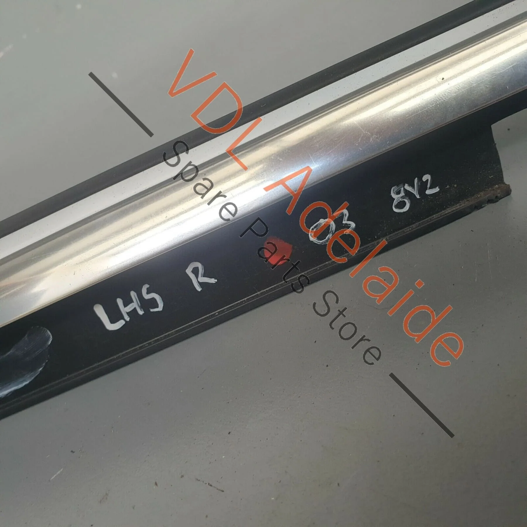 Audi S3 8V Exterior Window Slot Seal Moulding with Chrome Trim Left LHS Rear - Image 4