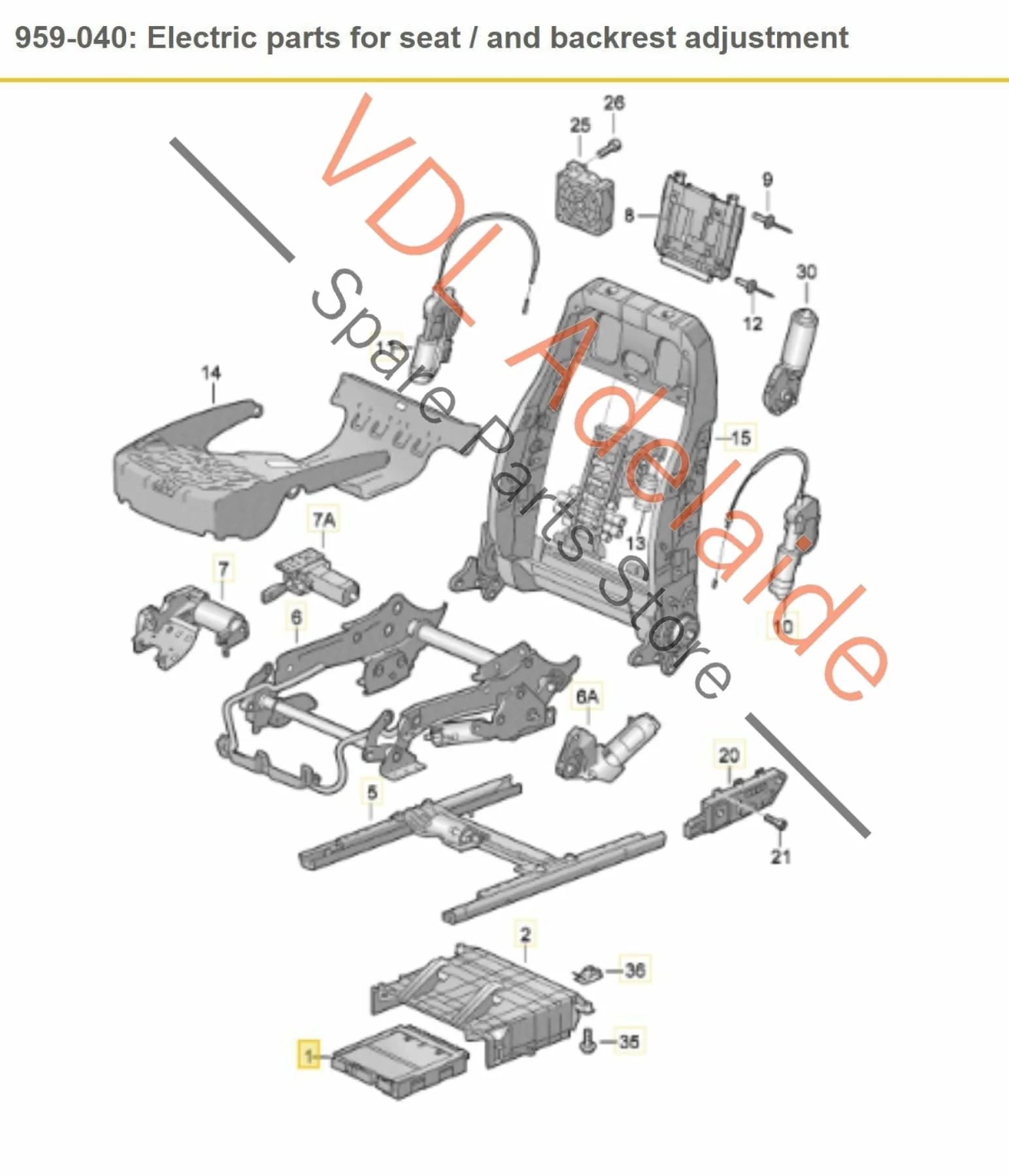 Cayenne Touareg 7L Control Unit for Memory Seat and Backrest Adjustment 7L0959760 - Image 2
