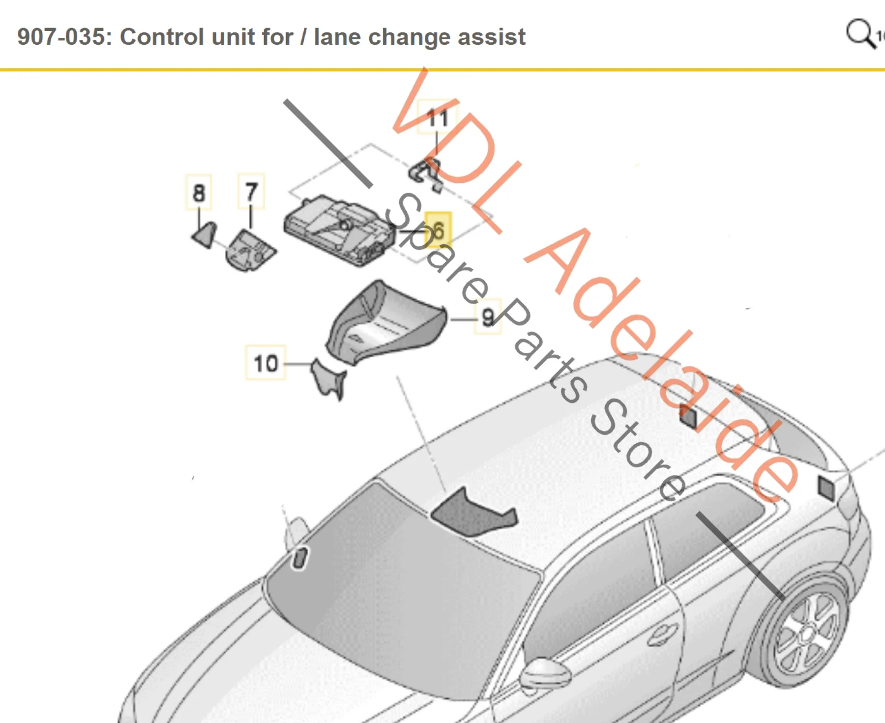 Audi S3 8V Forward Facing Camera for Traffic Sign Recognition Windscreen Mounted - Image 10