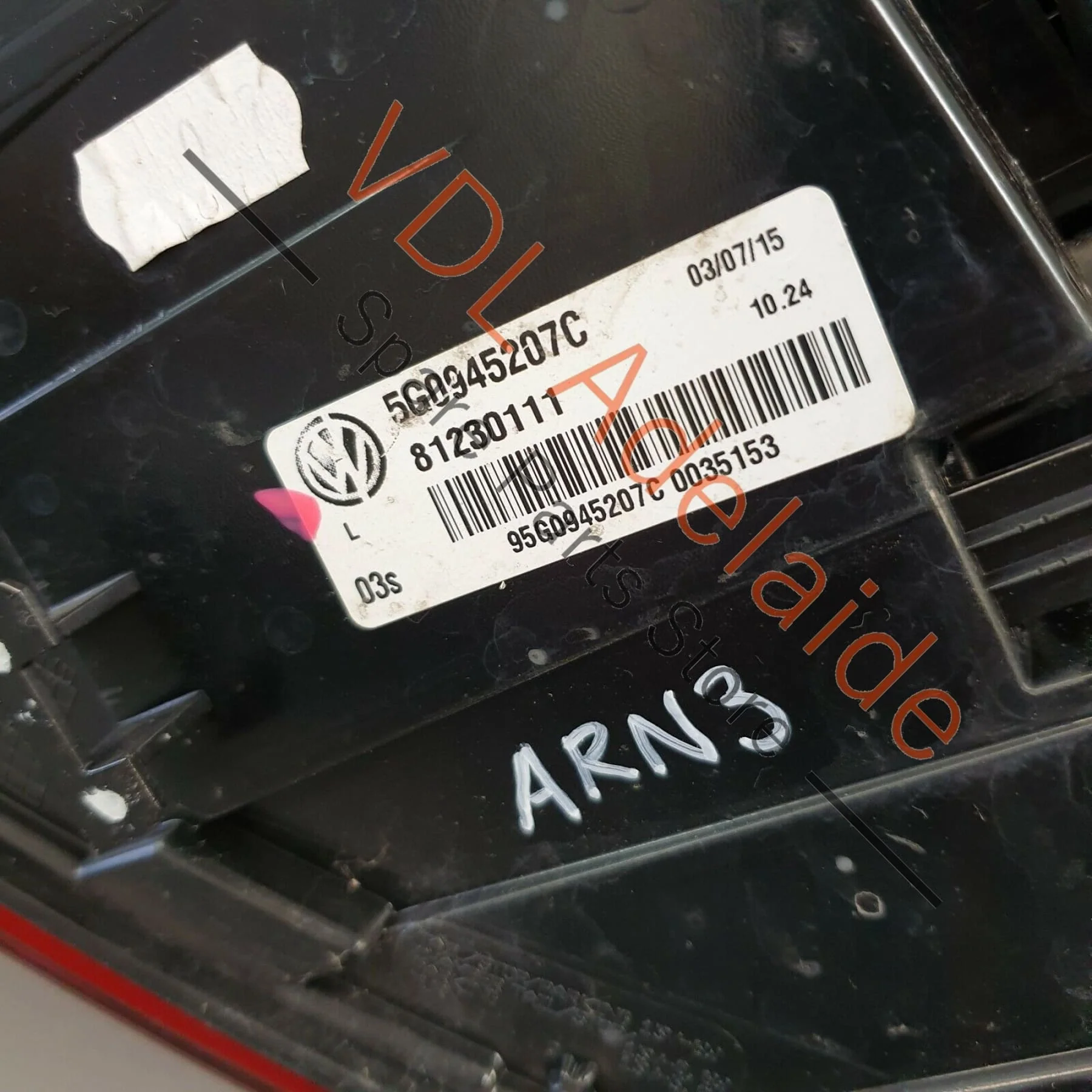 VW Golf R MK7 Genuine OEM Left Side Outer LED Tinted Tail Light 5G0945207C - Image 4