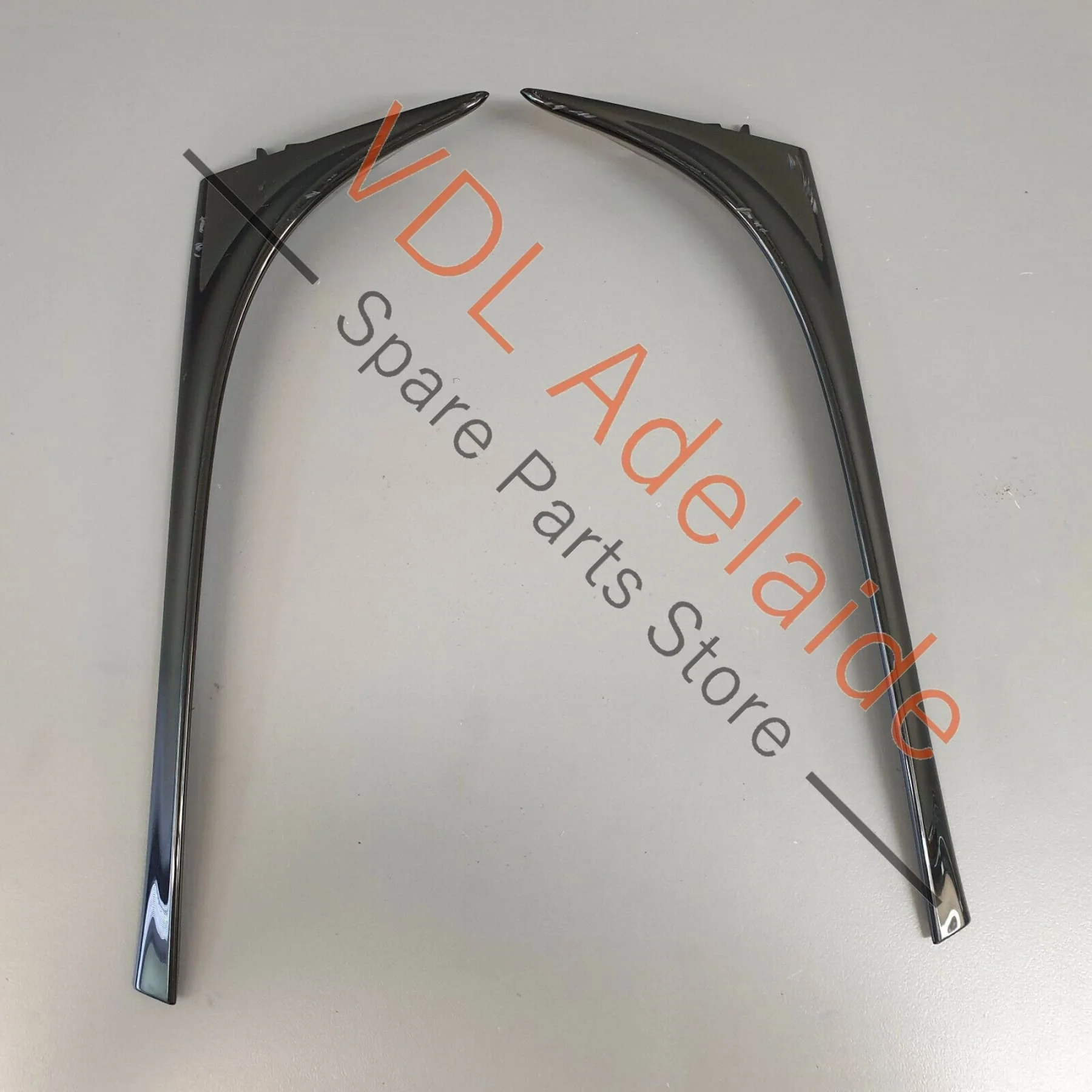 VW Golf R MK7 Genuine Vertical Tailgate Lid Spoiler Side Trim Pair Black