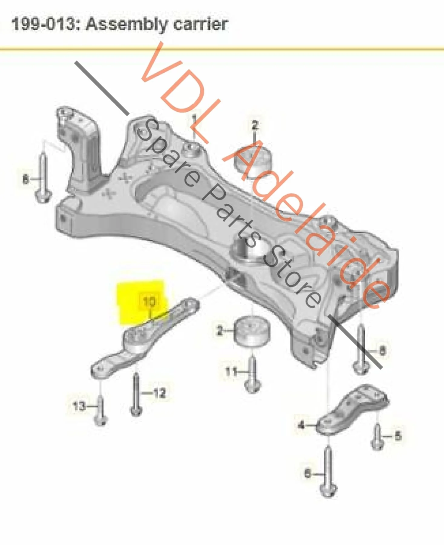 VW Golf MK7 1.6-2.0L TDI Diesel Lower Pendulum Mount Support 5Q0199855 - Image 2