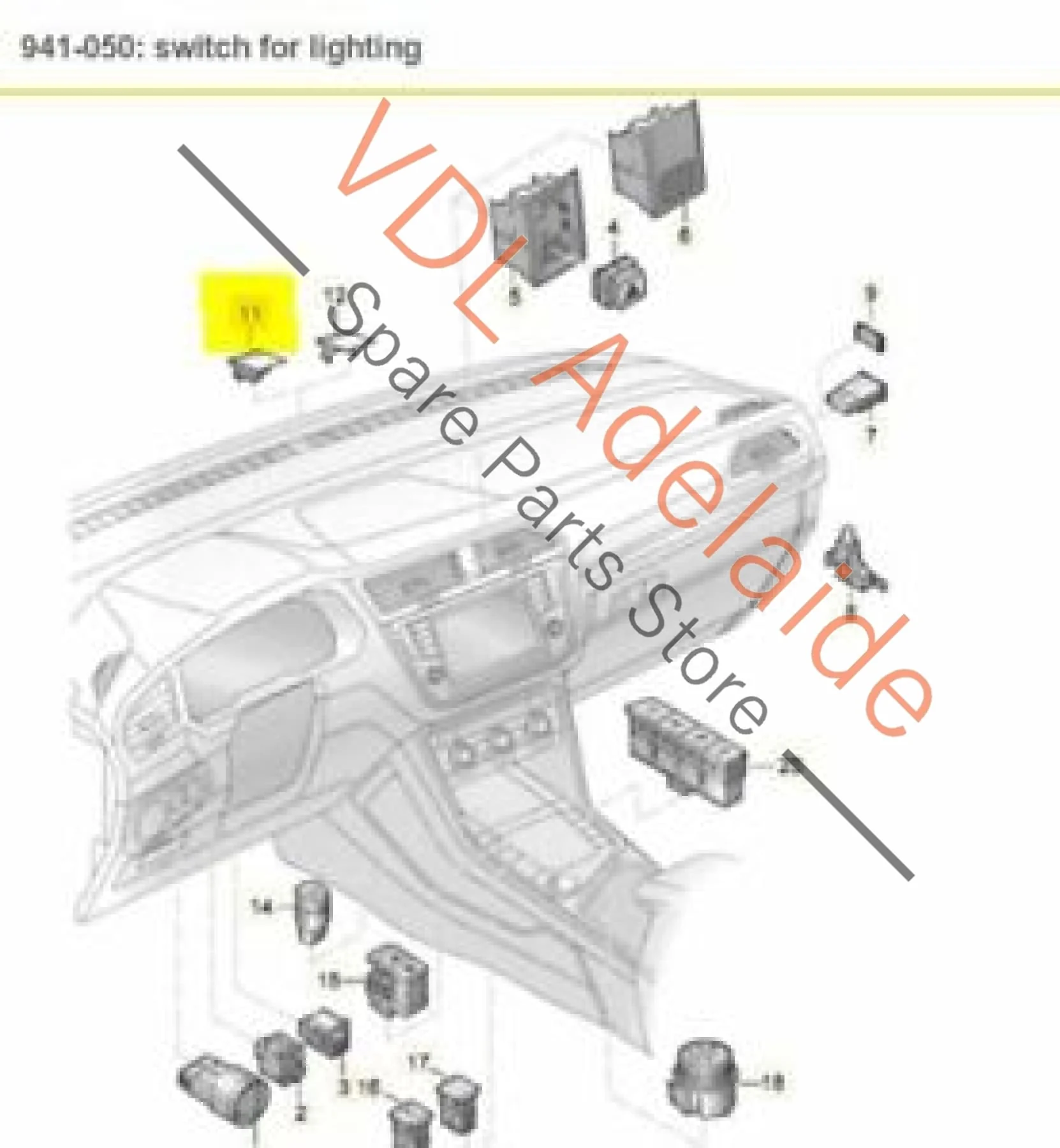 VW Tiguan MQB Mk2 Dashboard Dash Sun Sensor 5NA907451E - Image 2