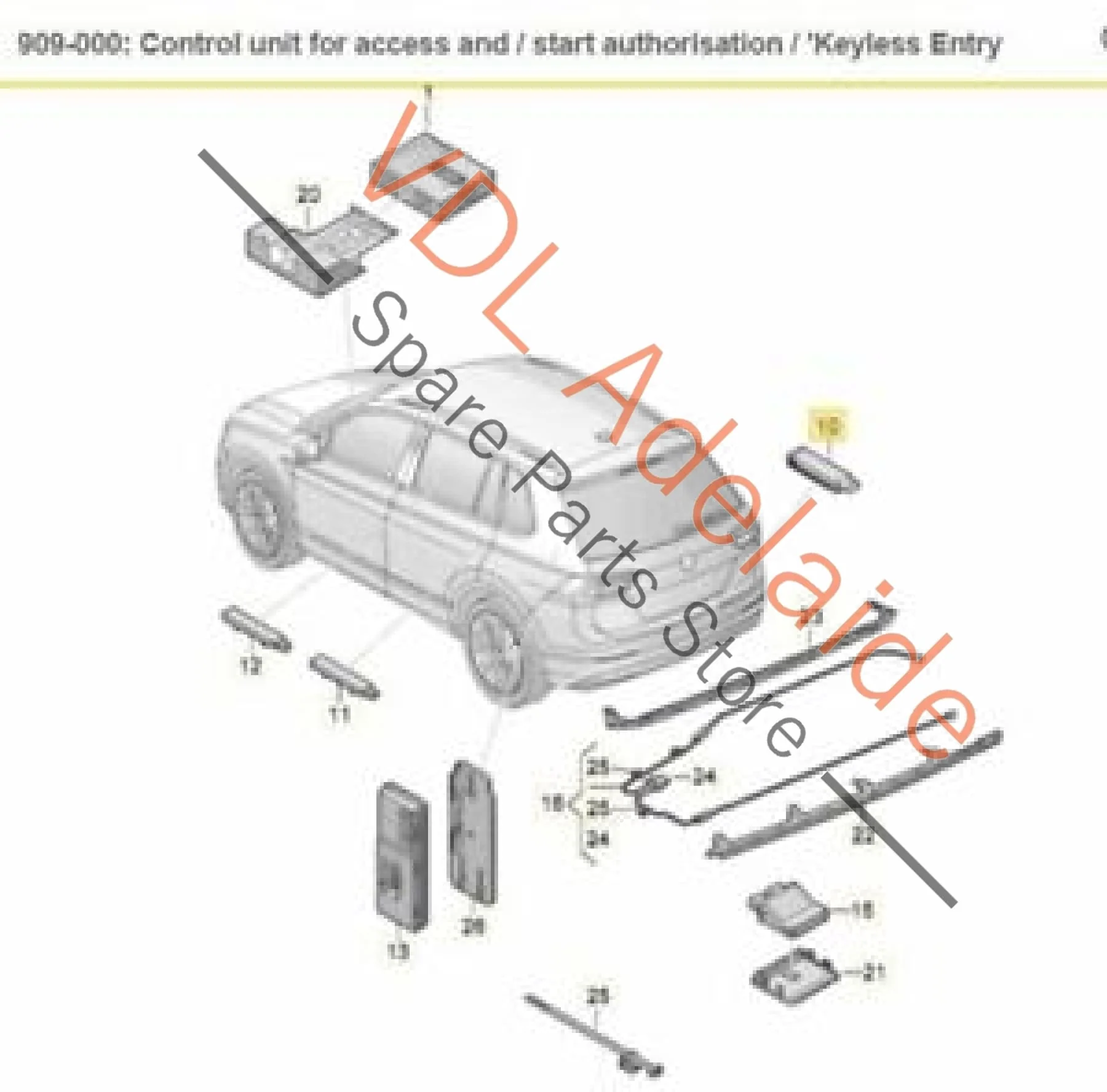 VW Tiguan MQB Mk2 Aerial for KESSY Access & Start Authorisation 5Q0962121 - Image 2
