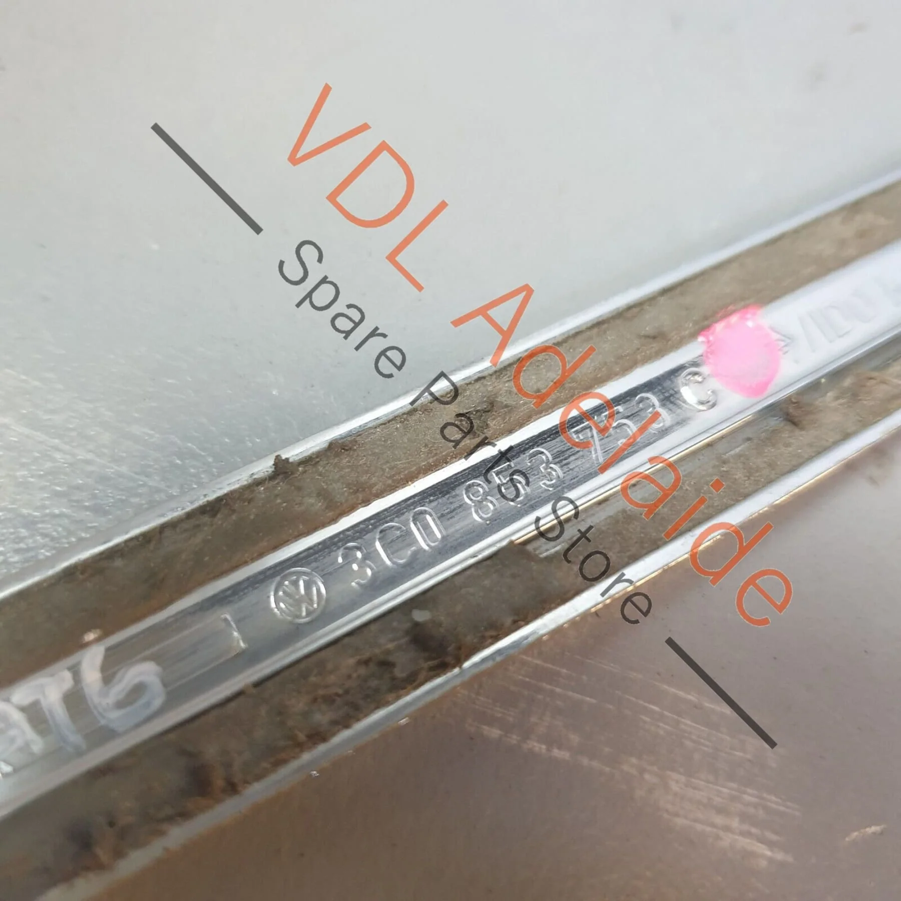 VW Passat R36 B6 Left Rear Exterior Door Chrome Moulding Strip 3C0853753C 2ZZ - Image 8