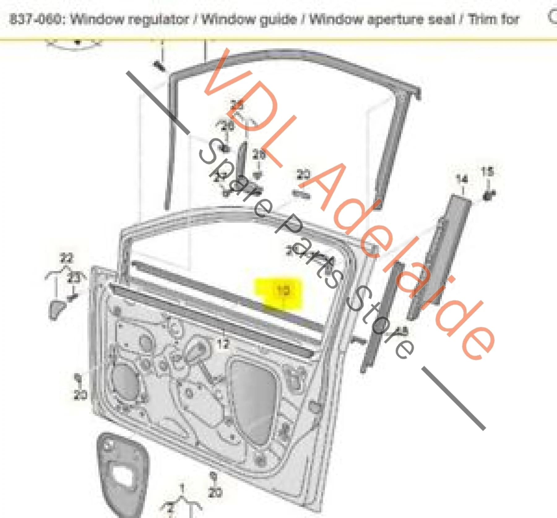 VW Golf MK7 Wagon Front Right Exterior Chrome Window Aperture Seal Moulding - Image 3
