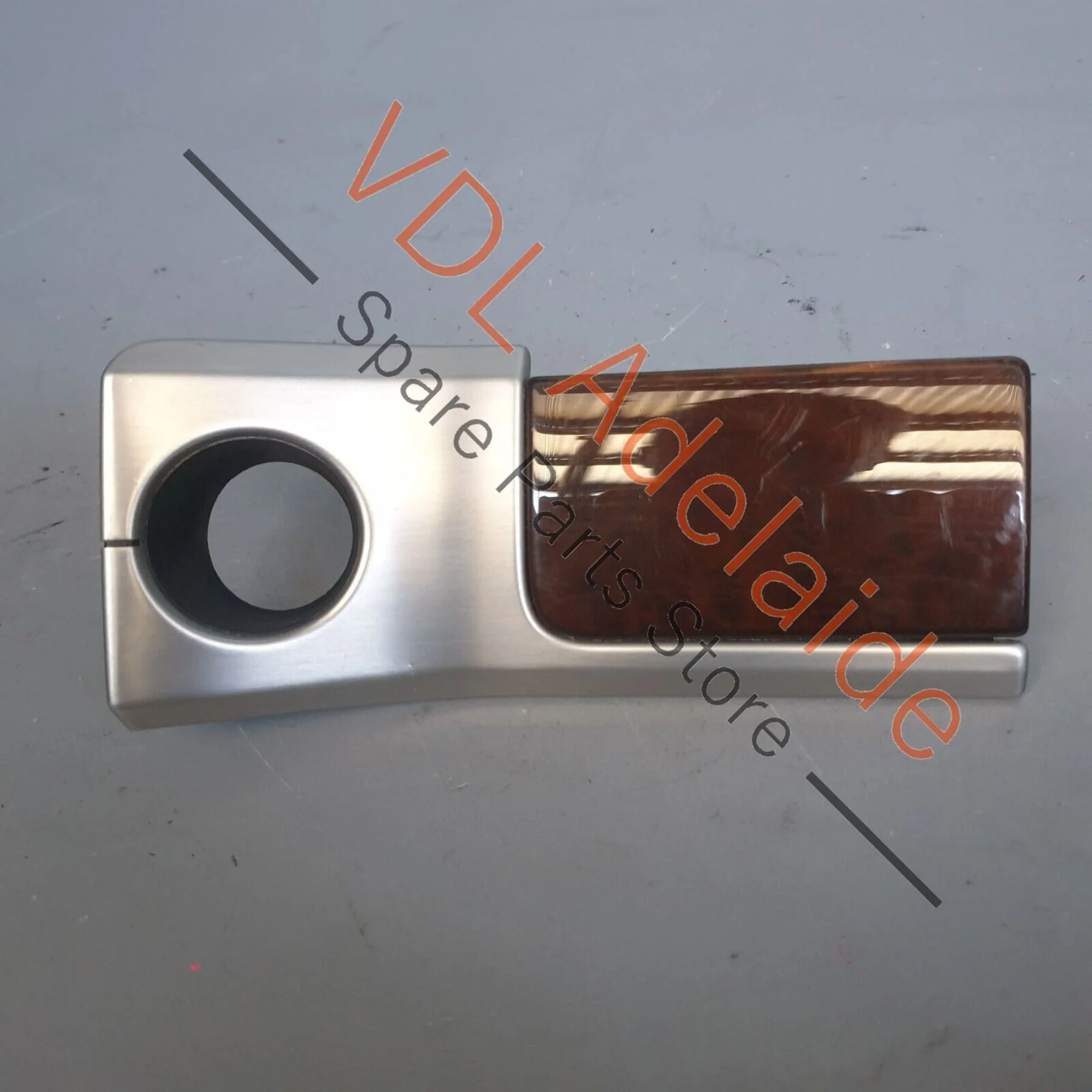 VW Touareg V10 7L Burr Walnut & Aluminium Dash Interior Trim for Key Hole 7L6857240G - Image 2