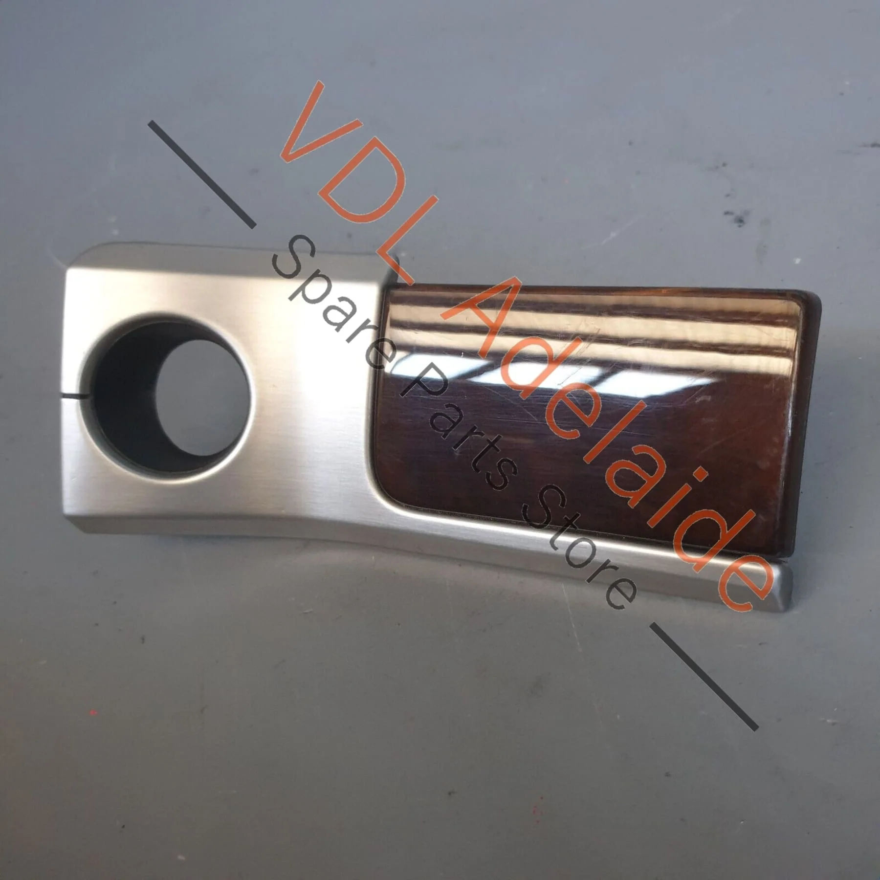 VW Touareg V10 7L Burr Walnut & Aluminium Dash Interior Trim for Key Hole 7L6857240G - Image 4