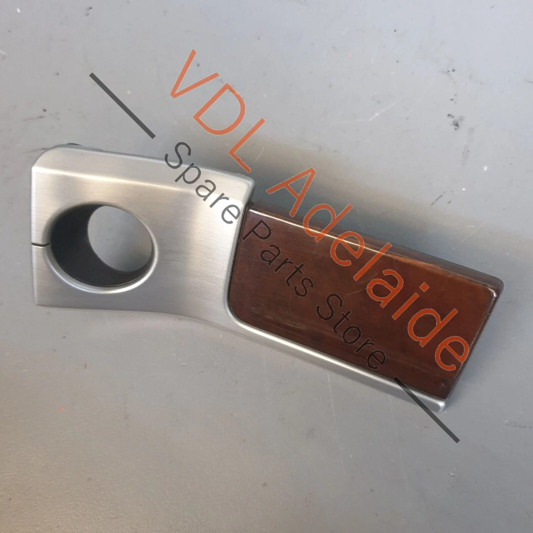VW Touareg V10 7L Burr Walnut & Aluminium Dash Interior Trim for Key Hole 7L6857240G - Image 5