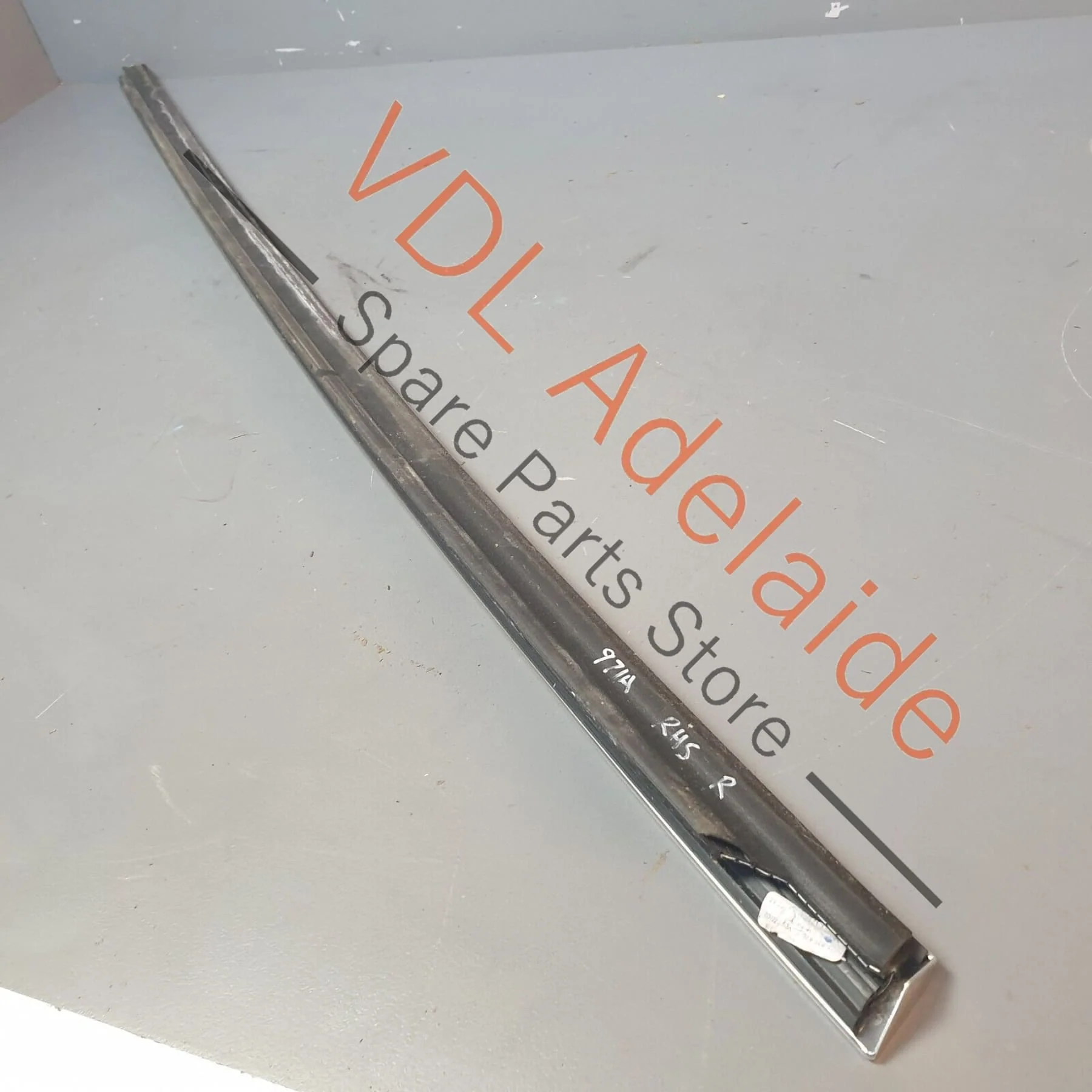 Porsche Panamera Turbo 971 Right Rear Window Slot Seal Door Exterior Chrome - Image 10