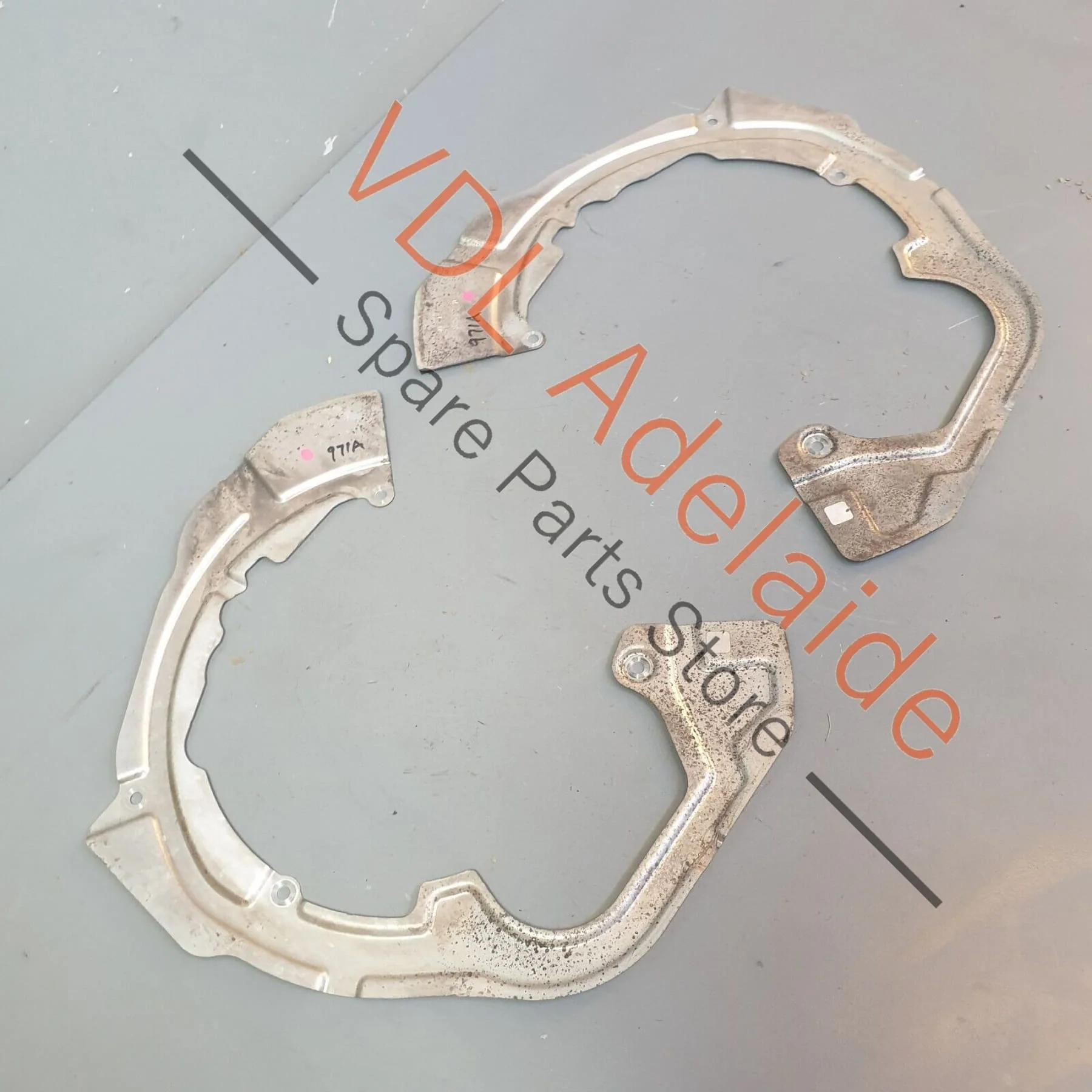 Porsche Panamera Turbo 971 Pair of Rear Brake Dust Guard Cover Covers for 410mm