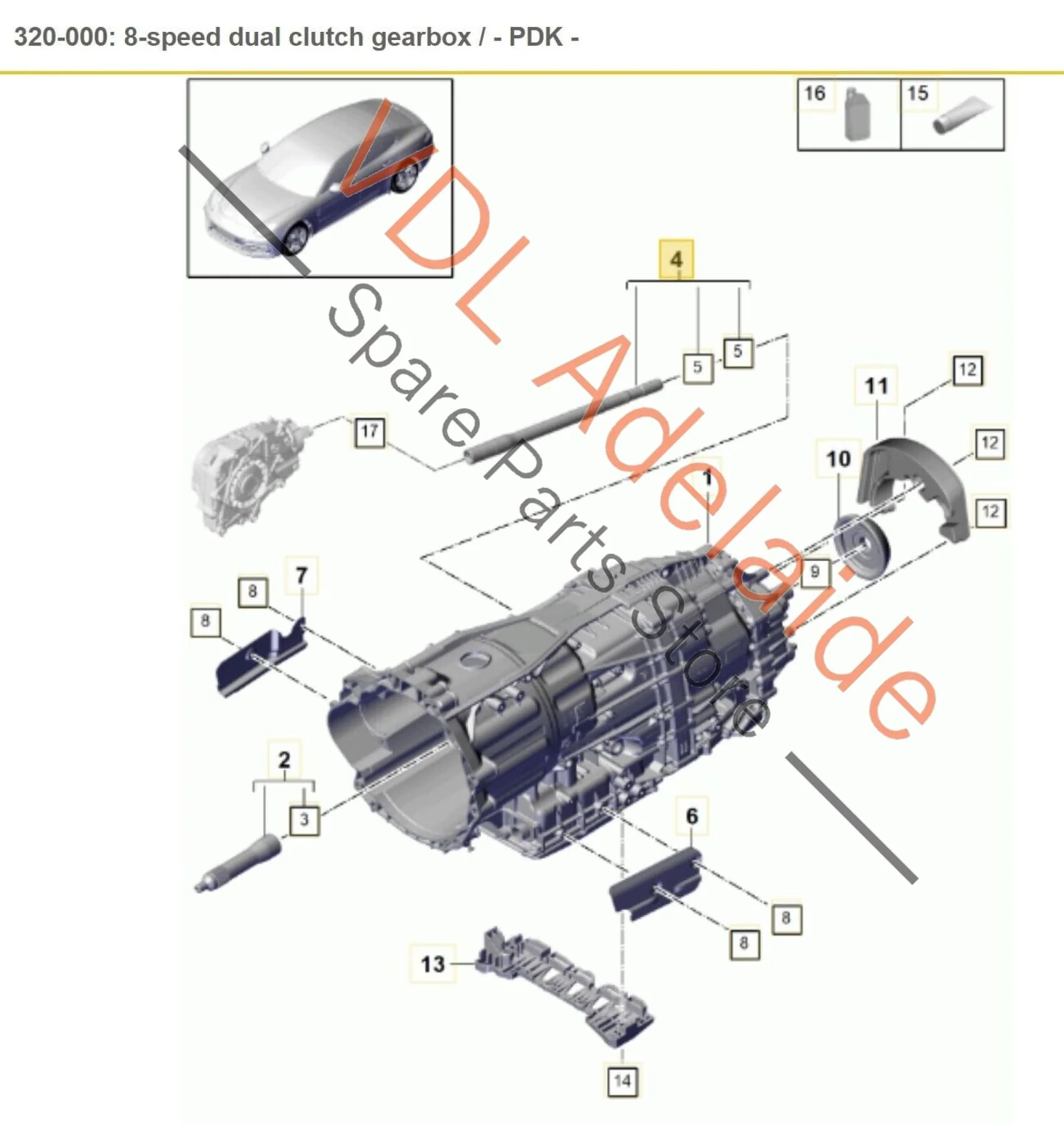 Porsche Panamera Turbo 971 Transmission Connecting Shaft