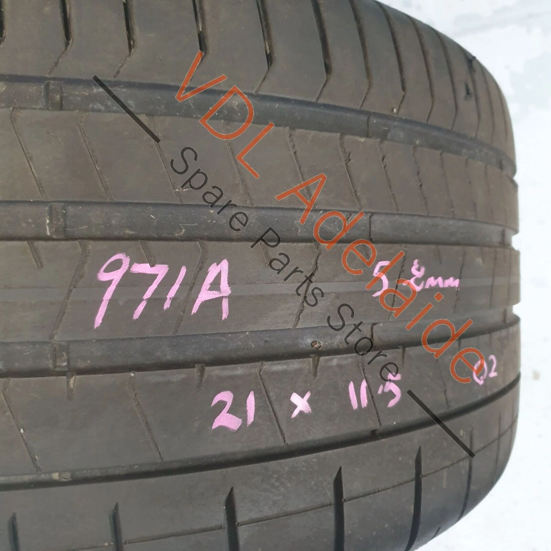 1x Porsche Panamera Turbo 971 21x11.5 in Rear Alloy Wheel Rim - Image 5