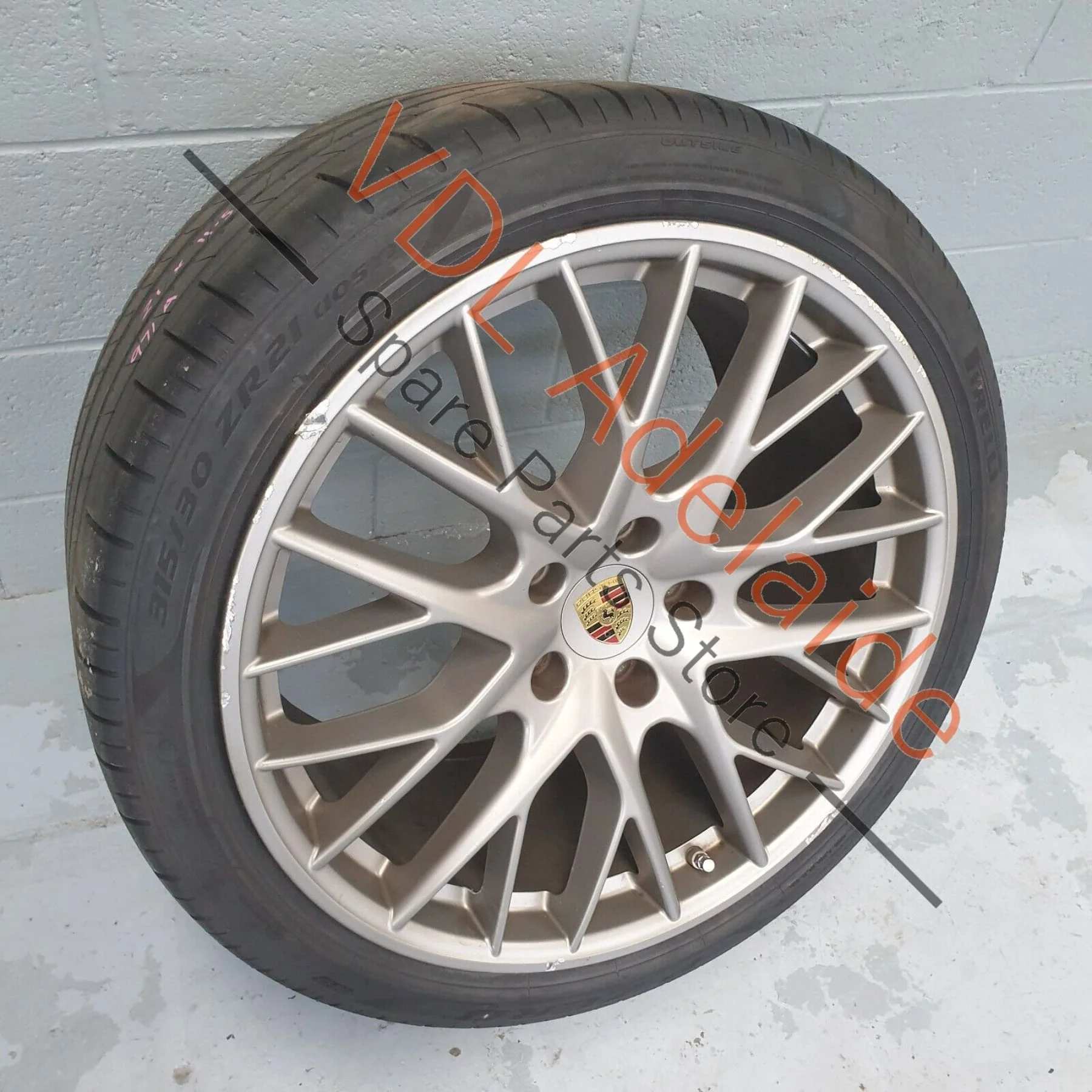 1x Porsche Panamera Turbo 971 21x11.5 in Rear Alloy Wheel Rim - Image 3