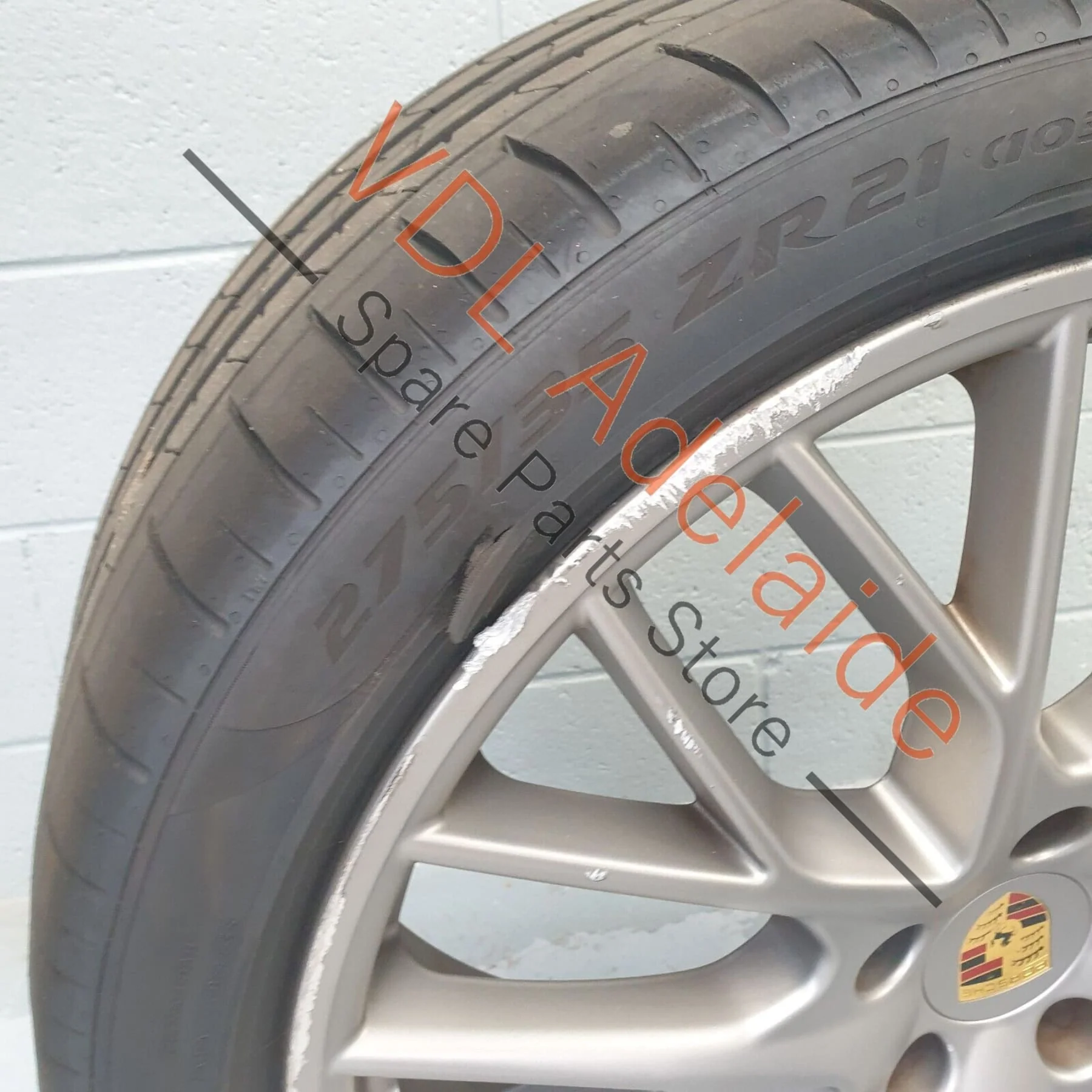 1x Porsche Panamera Turbo 971 21x9.5 in Front Alloy Wheel Rim - Image 3