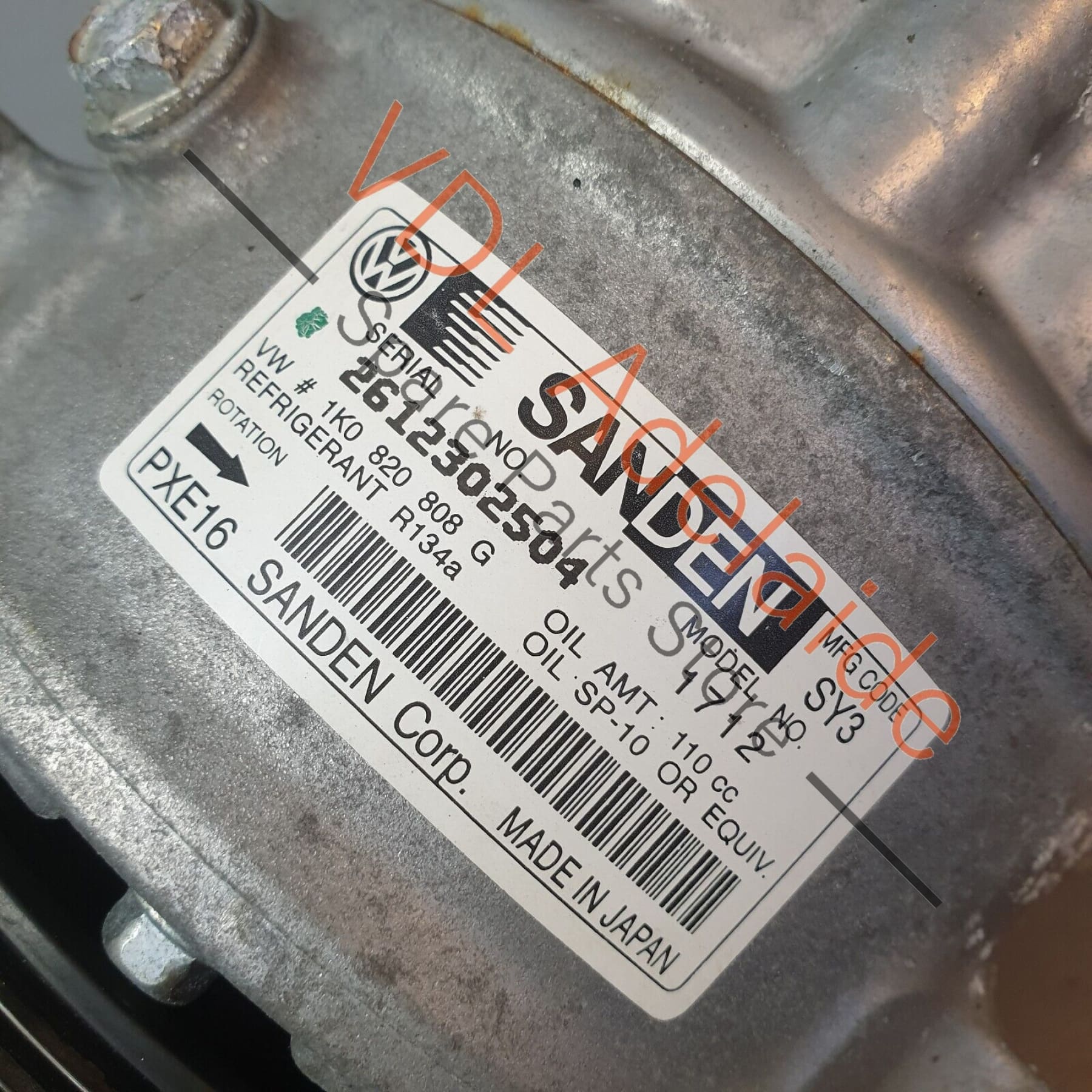 Audi RS3 8V AC Air Conditioning Compressor Suits 2.5L 1K0820808G - Image 5