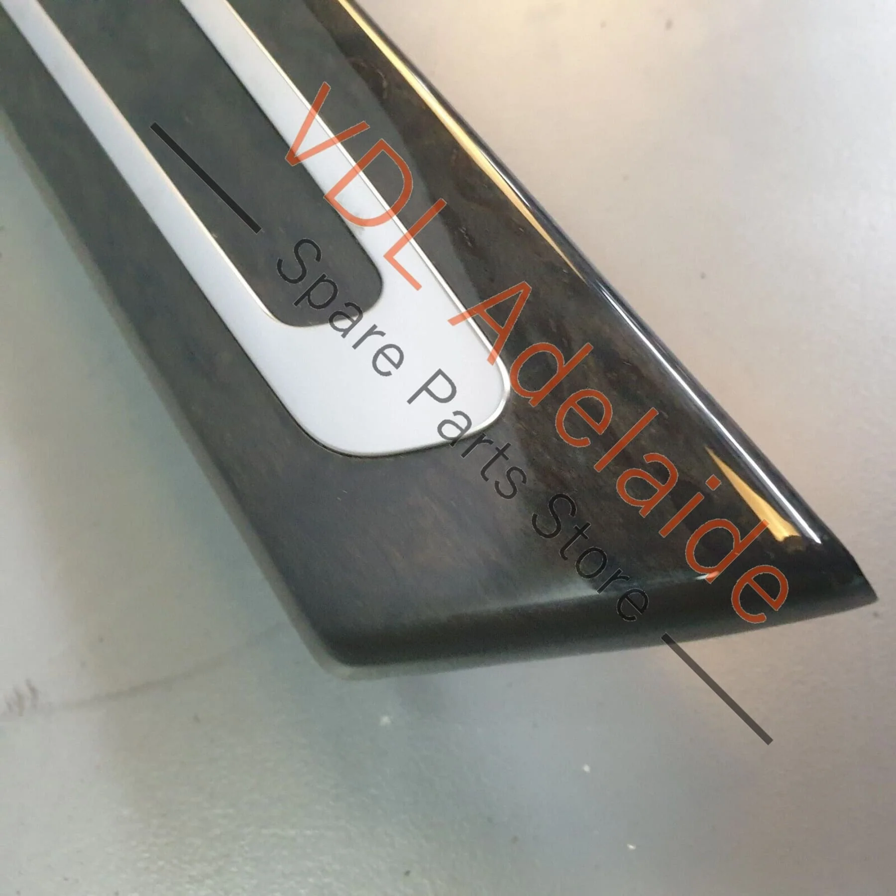 Porsche Panamera Turbo Swedish Birch Rear Right Wood Grain Door Trim Insert - Image 4