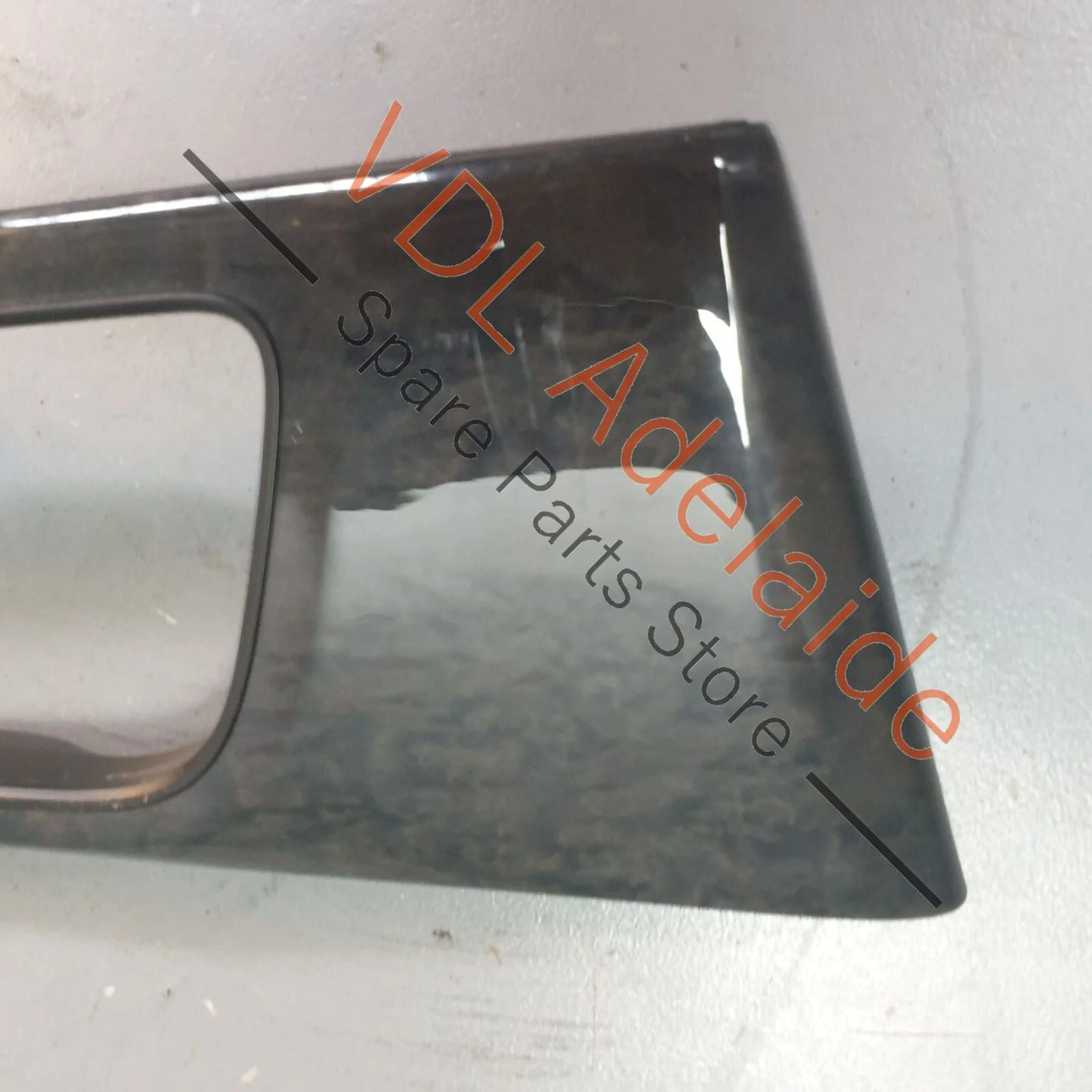 Porsche Panamera Turbo Swedish Birch Rear Left Wood Grain Door Trim Insert - Image 5