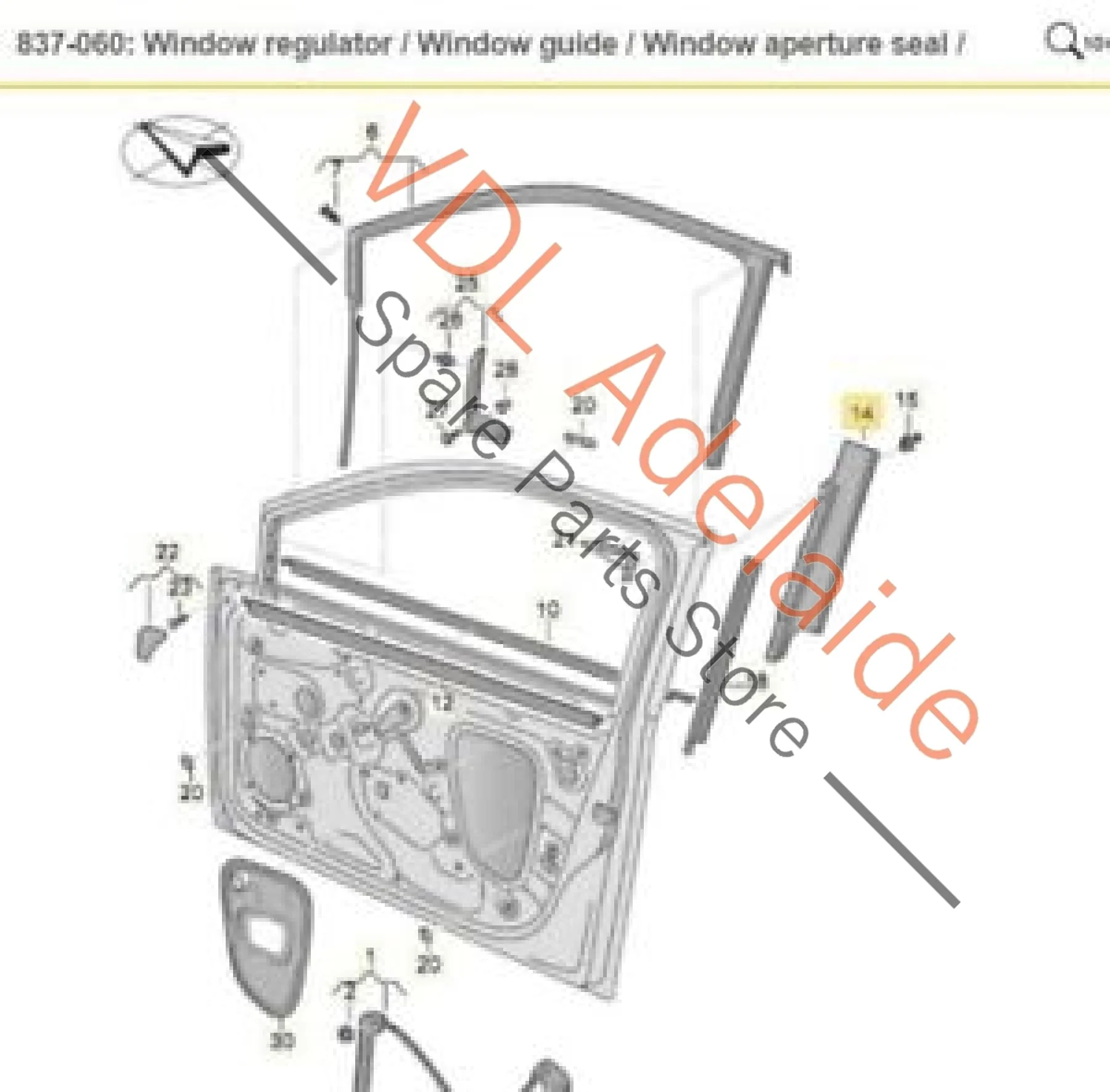 VW Golf GTi Mk7 Front Left Exterior Trim for Door Window Frame 5G4837889B - Image 2
