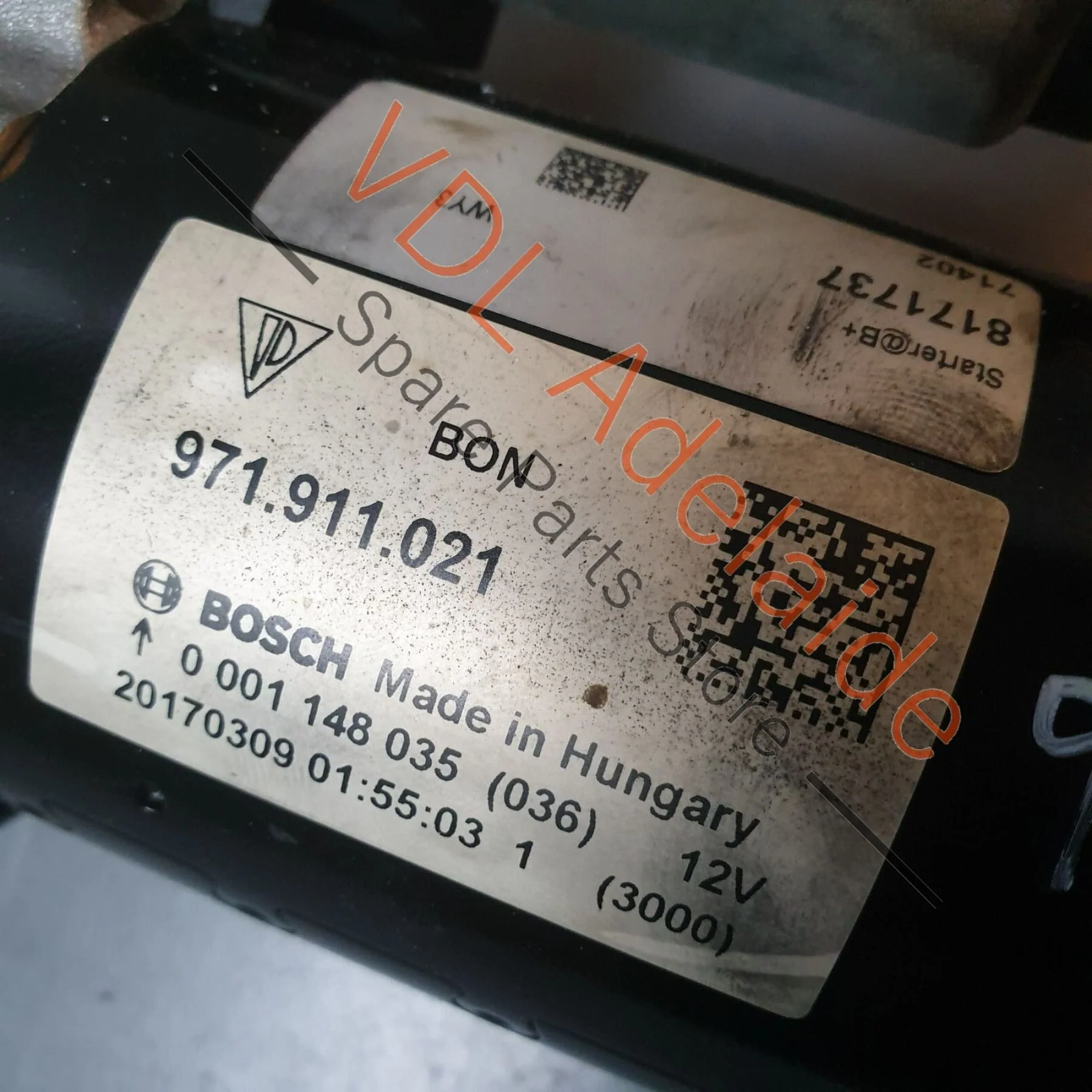 Porsche Panamera Turbo 971 Starter Motor for CVDA 4.0L Petrol 971911021 - Image 3