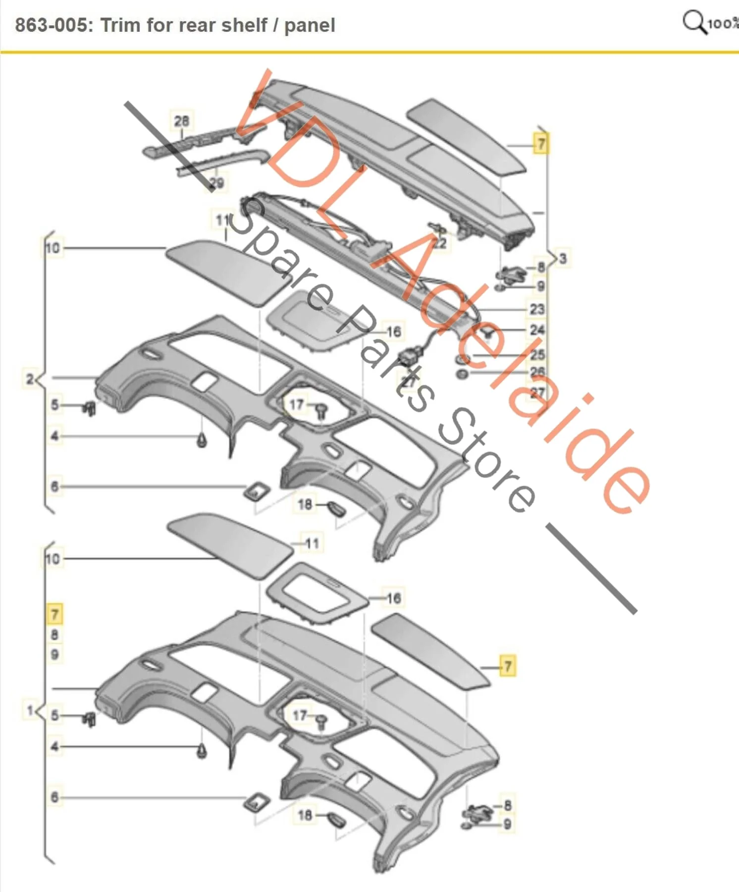 Audi A8 4H Rear Windscreen Roller Sunblind Automatic Electric Sunshade Blind 4H0863412A - Image 3