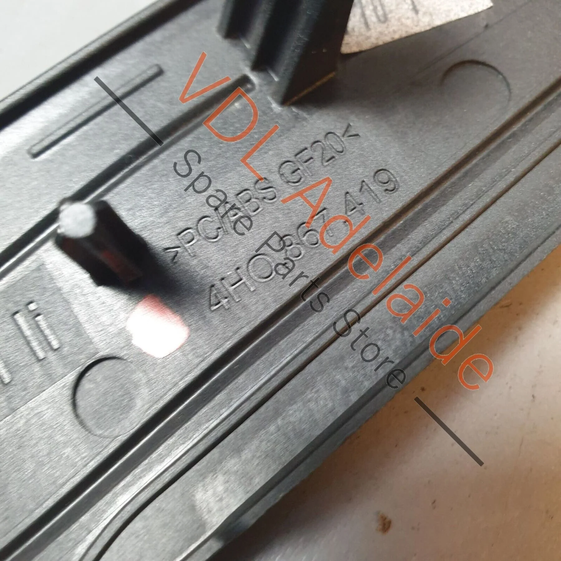 Audi A8 4H Rear Left Door Trim Insert Wood Ash Grain Balsamico Brown 4H0867419E - Image 6