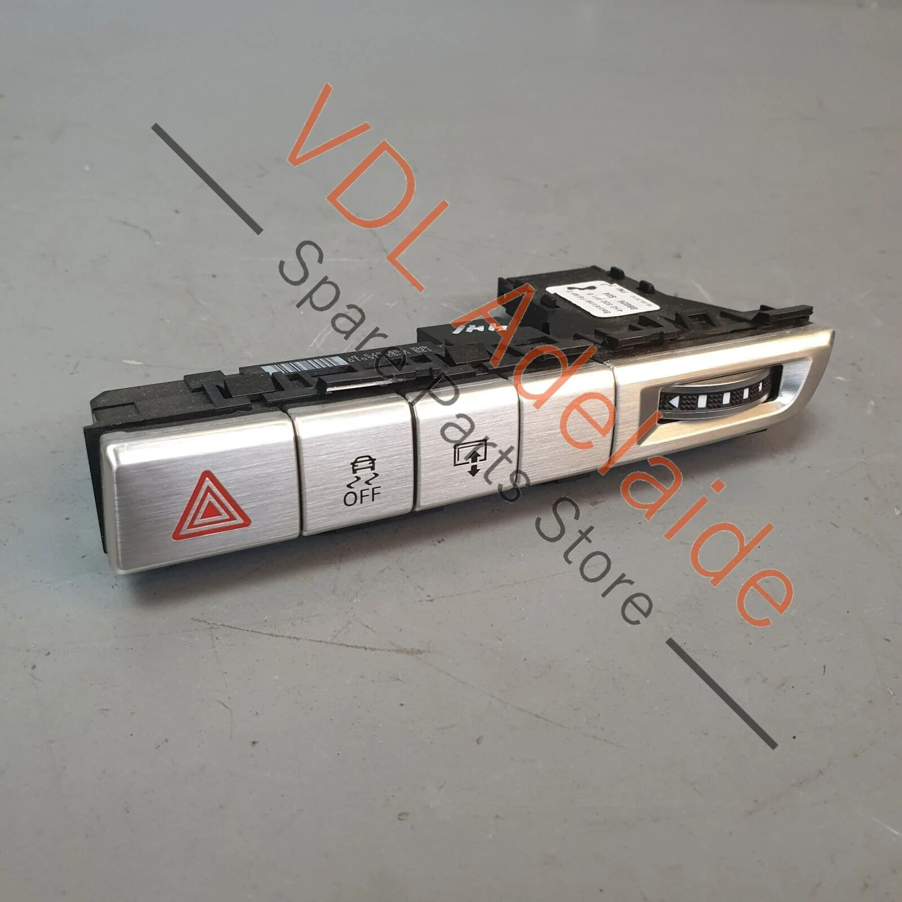 Audi A8 4H Dashboard Switch for Hazard ABS & MMI Brushed Stainless Steel 4H2959673D