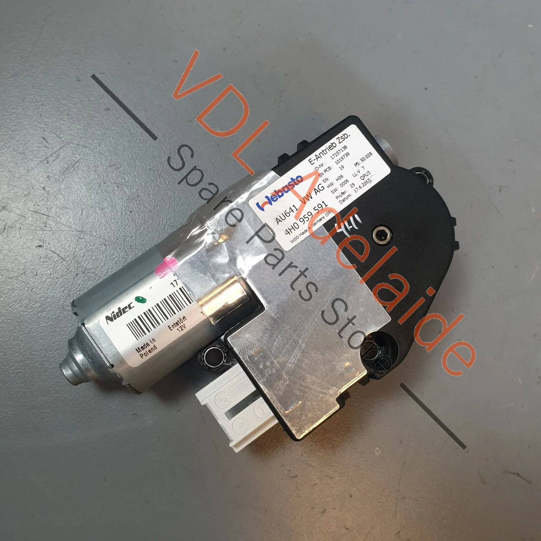 Audi A8 4H Sliding Glass Sunroof Open Close Motor 4H0959591
