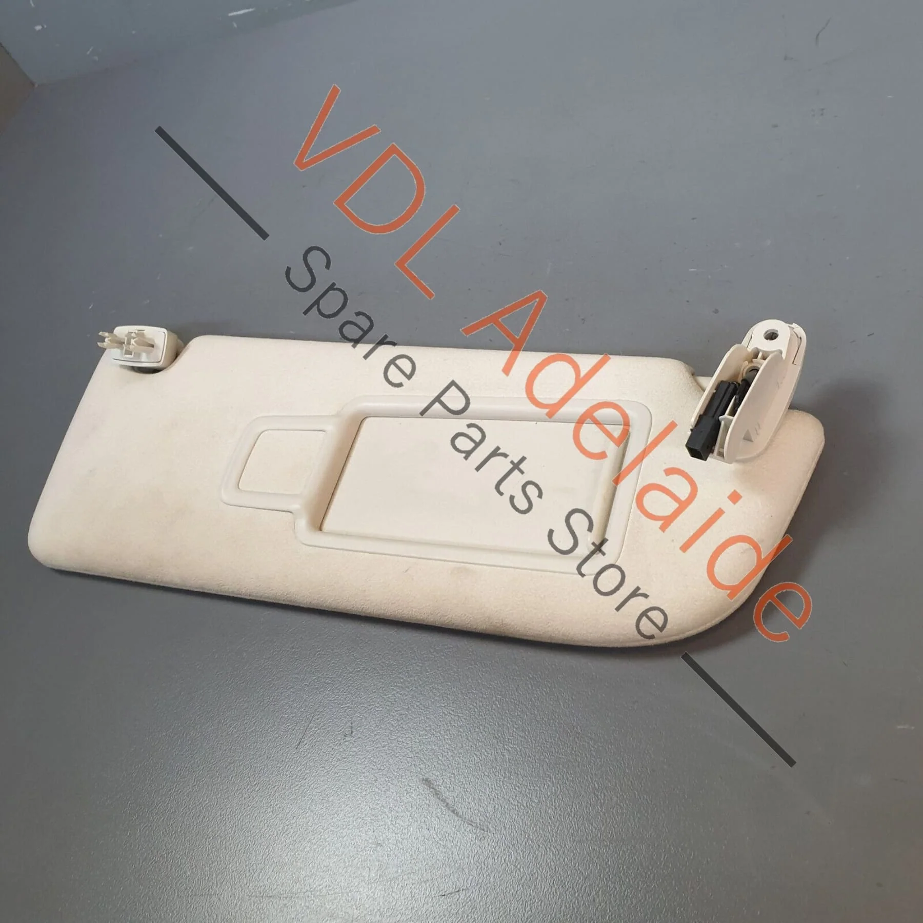 Audi A8 4H Right Side Sun Visor Snow White (cream) 4H0857552D ED3