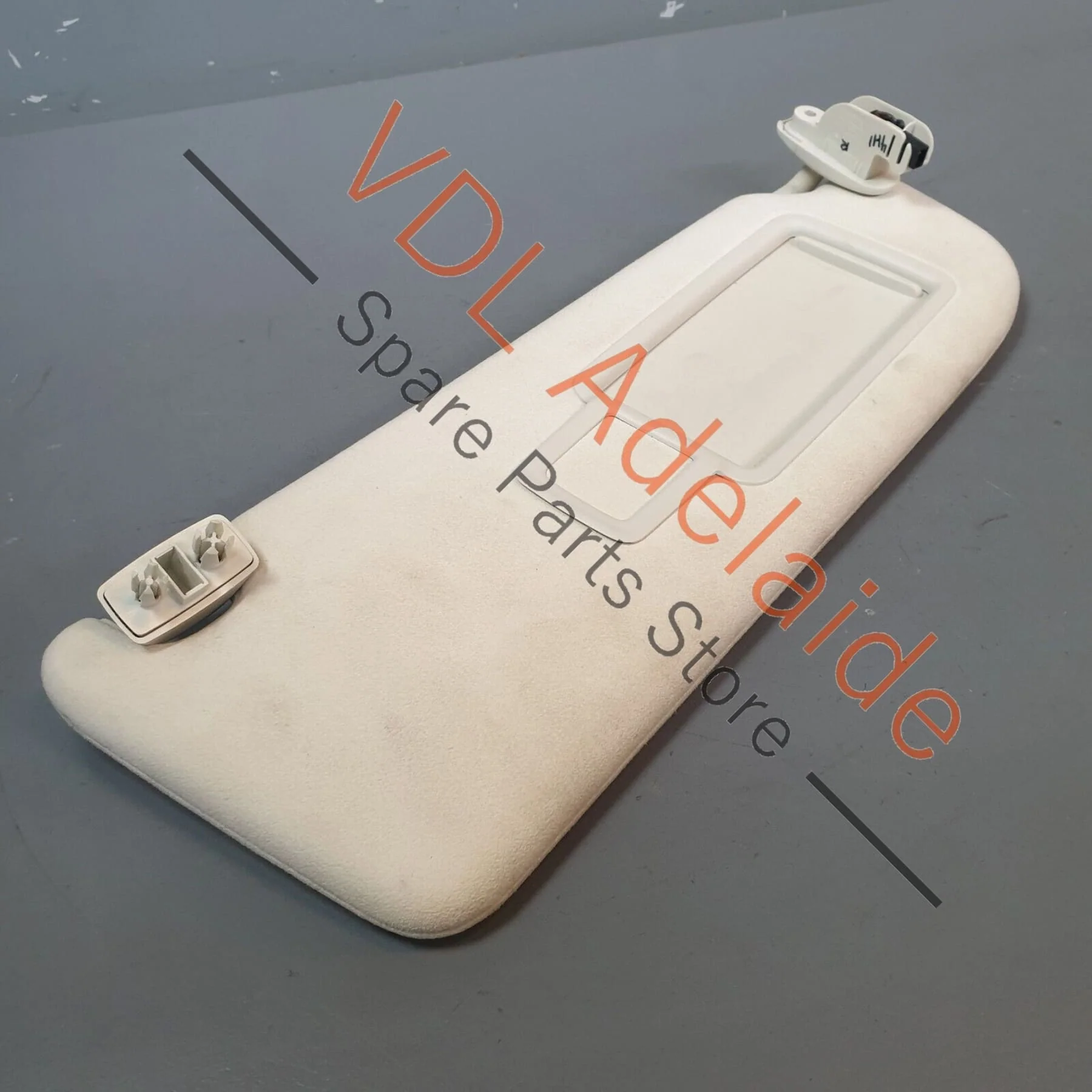 Audi A8 4H Right Side Sun Visor Snow White (cream) 4H0857552D ED3 - Image 4