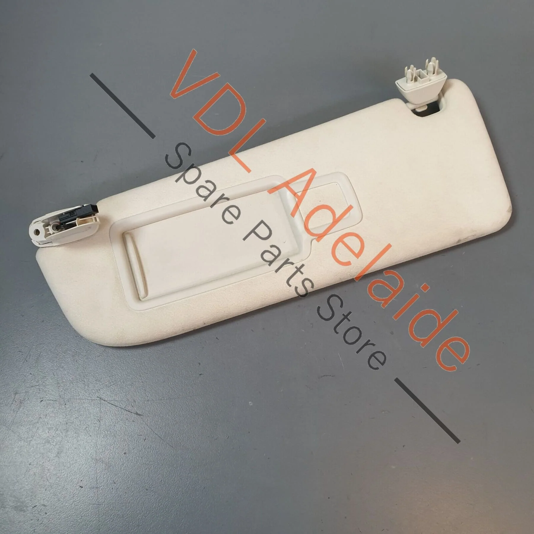 Audi A8 4H Left Side Sun Visor Snow White (cream) 4H0857551D ED3