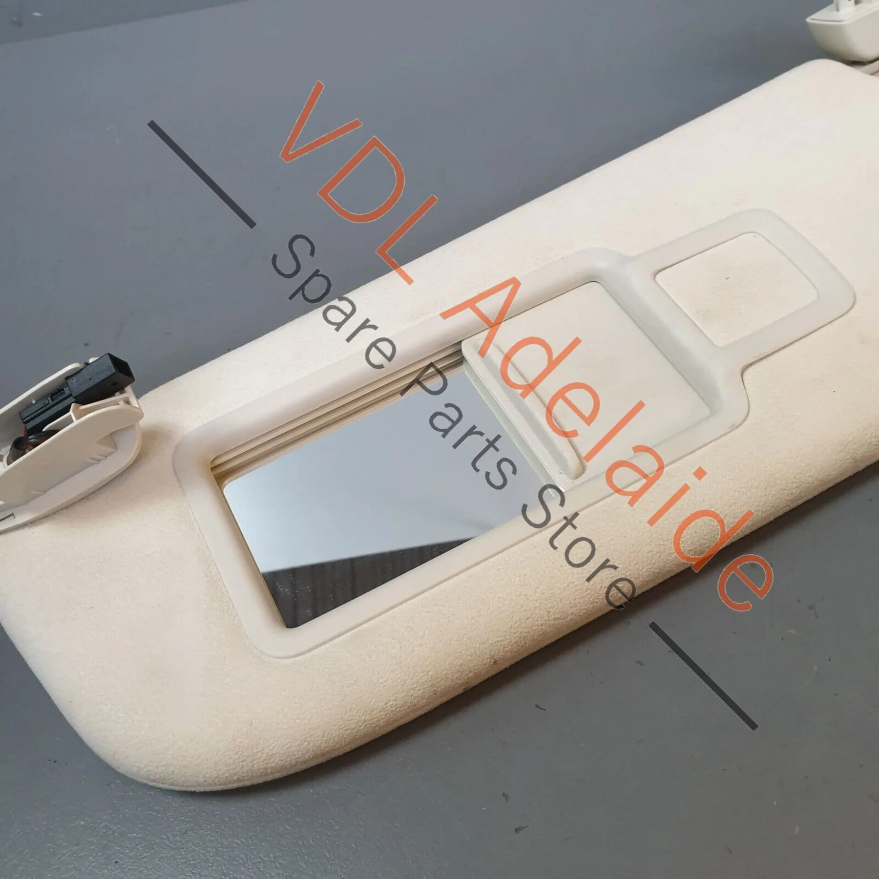 Audi A8 4H Left Side Sun Visor Snow White (cream) 4H0857551D ED3 - Image 4