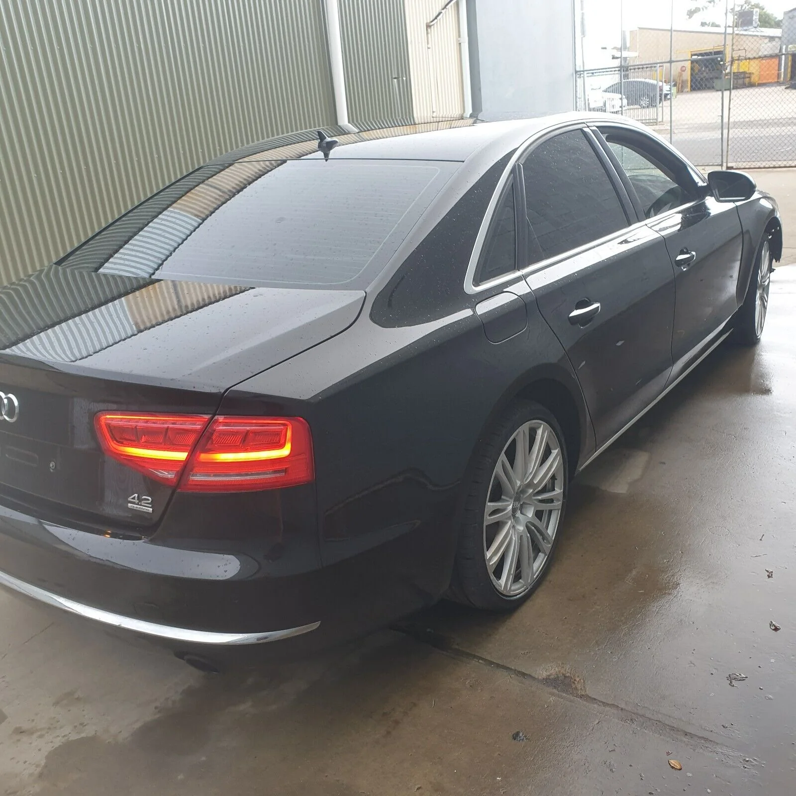 Audi A8 4H Right Rear Door B Pillar Trim Moulding Gloss Black 4H0839902B 5FQ - Image 8