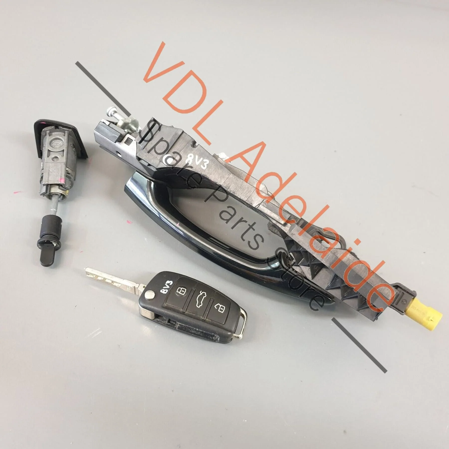 Audi RS3 8V Front Right Driver Exterior Door Handle & Lock with Key & Sensor RHD - Image 2
