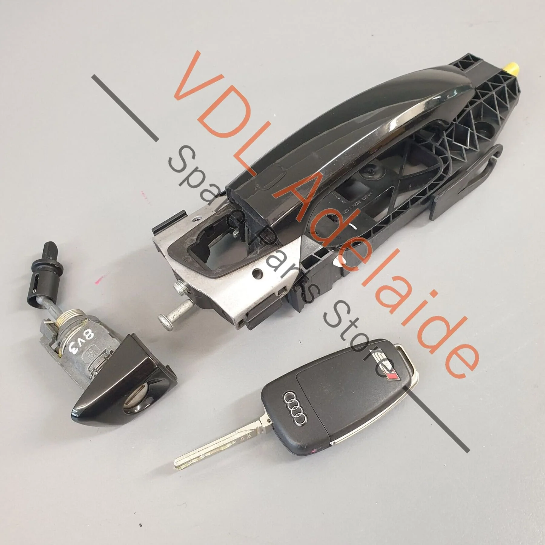 Audi RS3 8V Front Right Driver Exterior Door Handle & Lock with Key & Sensor RHD - Image 4