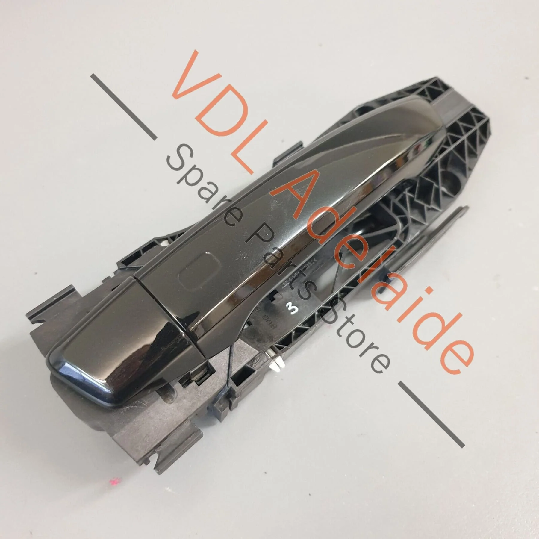 Audi RS3 8V Rear Right Exterior Door Handle with Cap & Mounting Bar Mythos Black