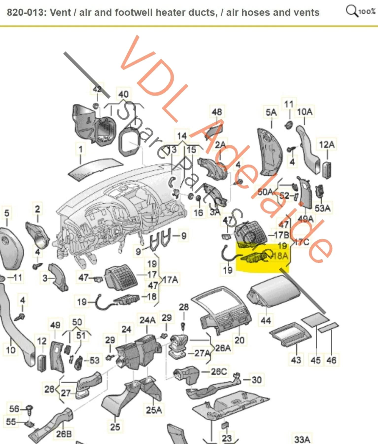 VW Touareg V10 7L Right Side Air Conditioning Vent Switch Scroll Button - Image 2