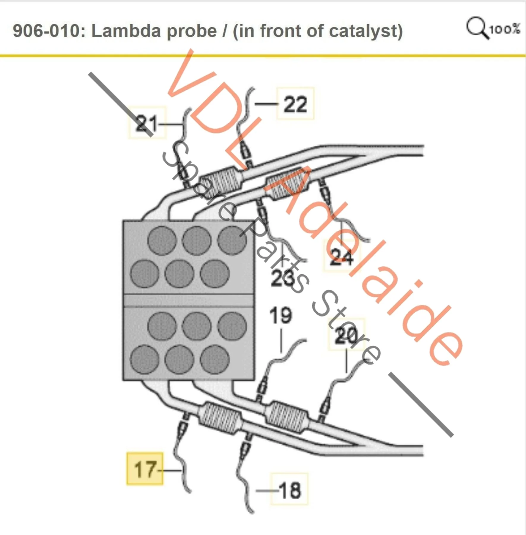 VW R36 Passat 3C B6 Front Left Before Cat Lambda Probe O2 Sensor 022906262AN - Image 2