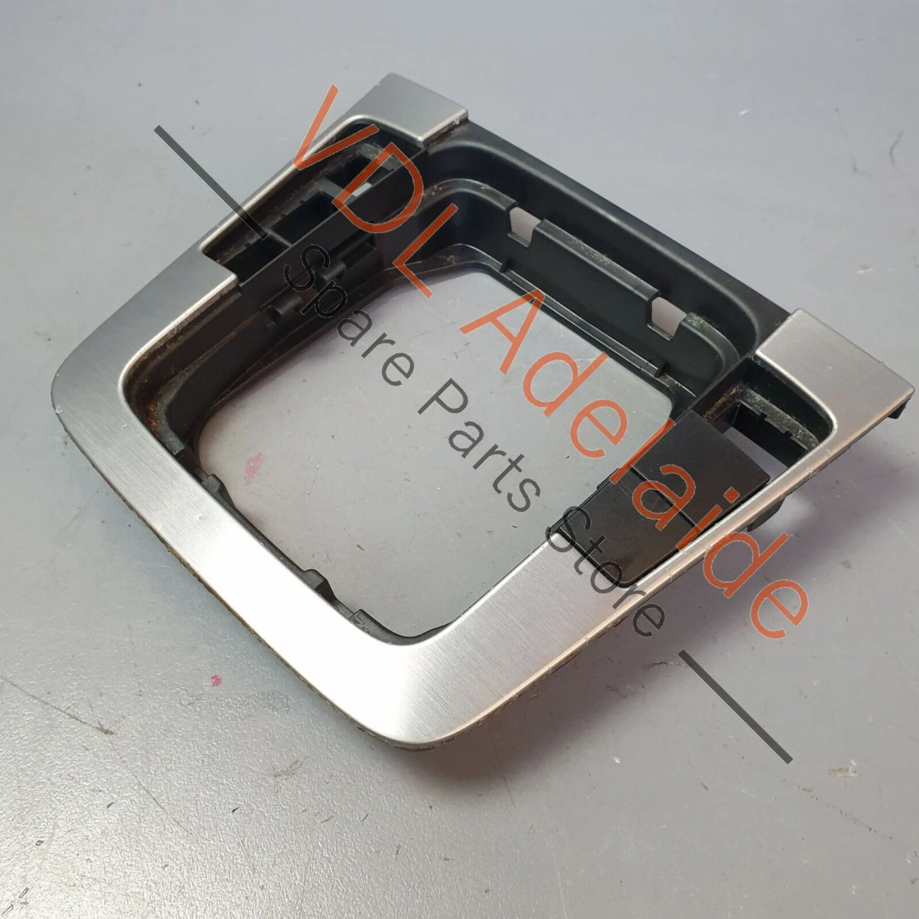 VW R36 Passat 3C B6 AC Shifter Surround Brushed Aluminium Dark 3C0864263F R60 - Image 2
